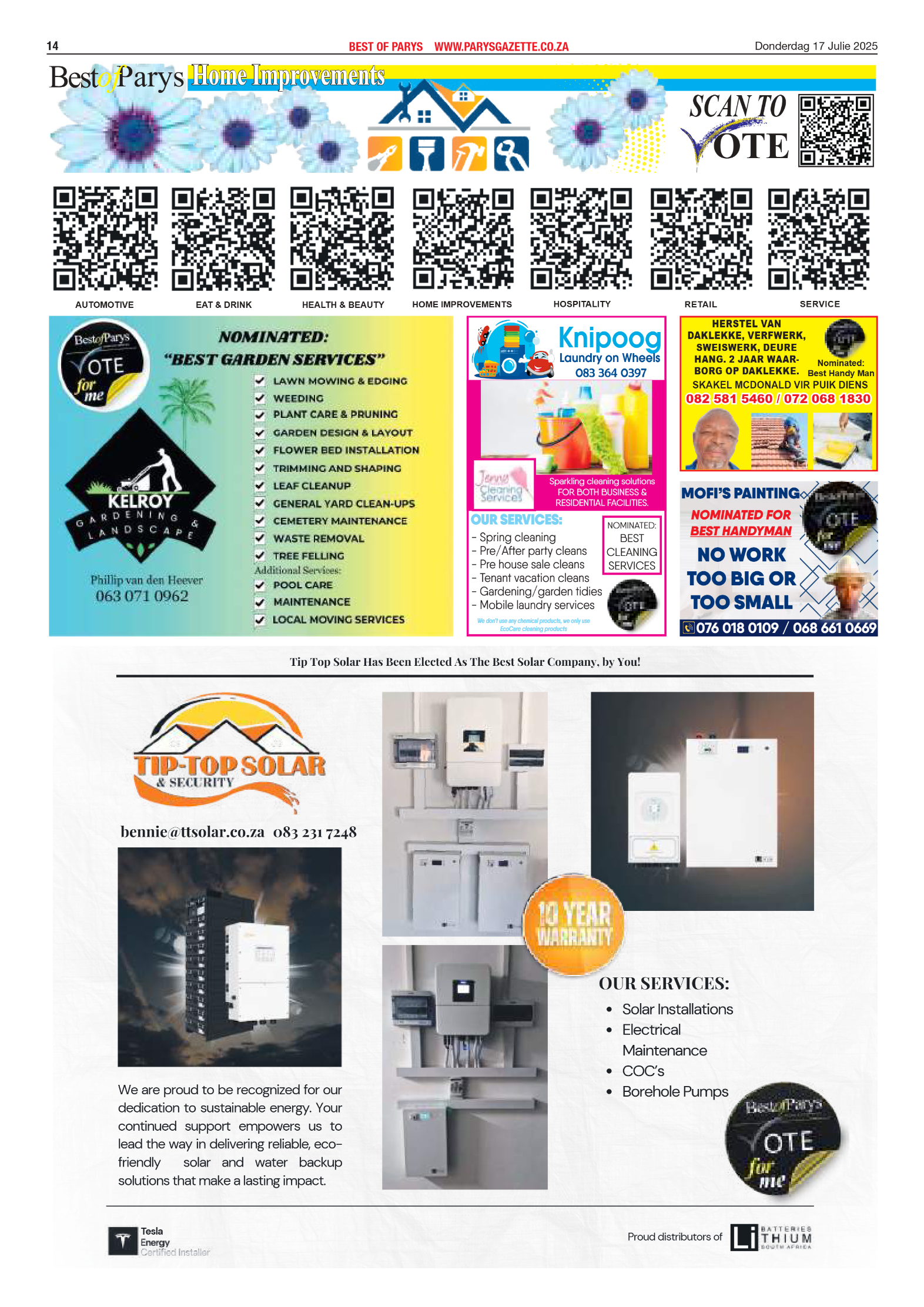 Best of Parys Nominations page 10