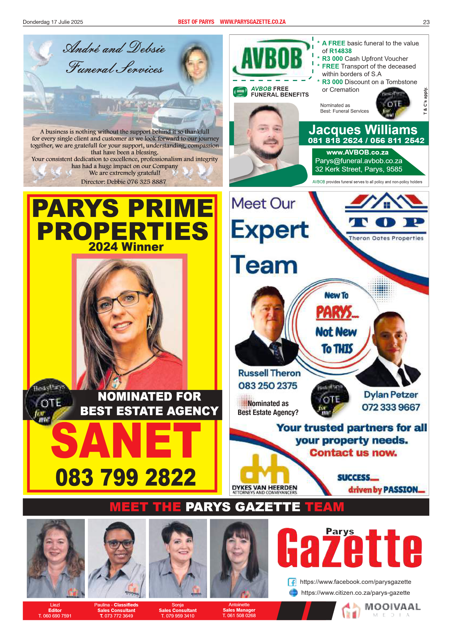 Best of Parys Nominations page 19