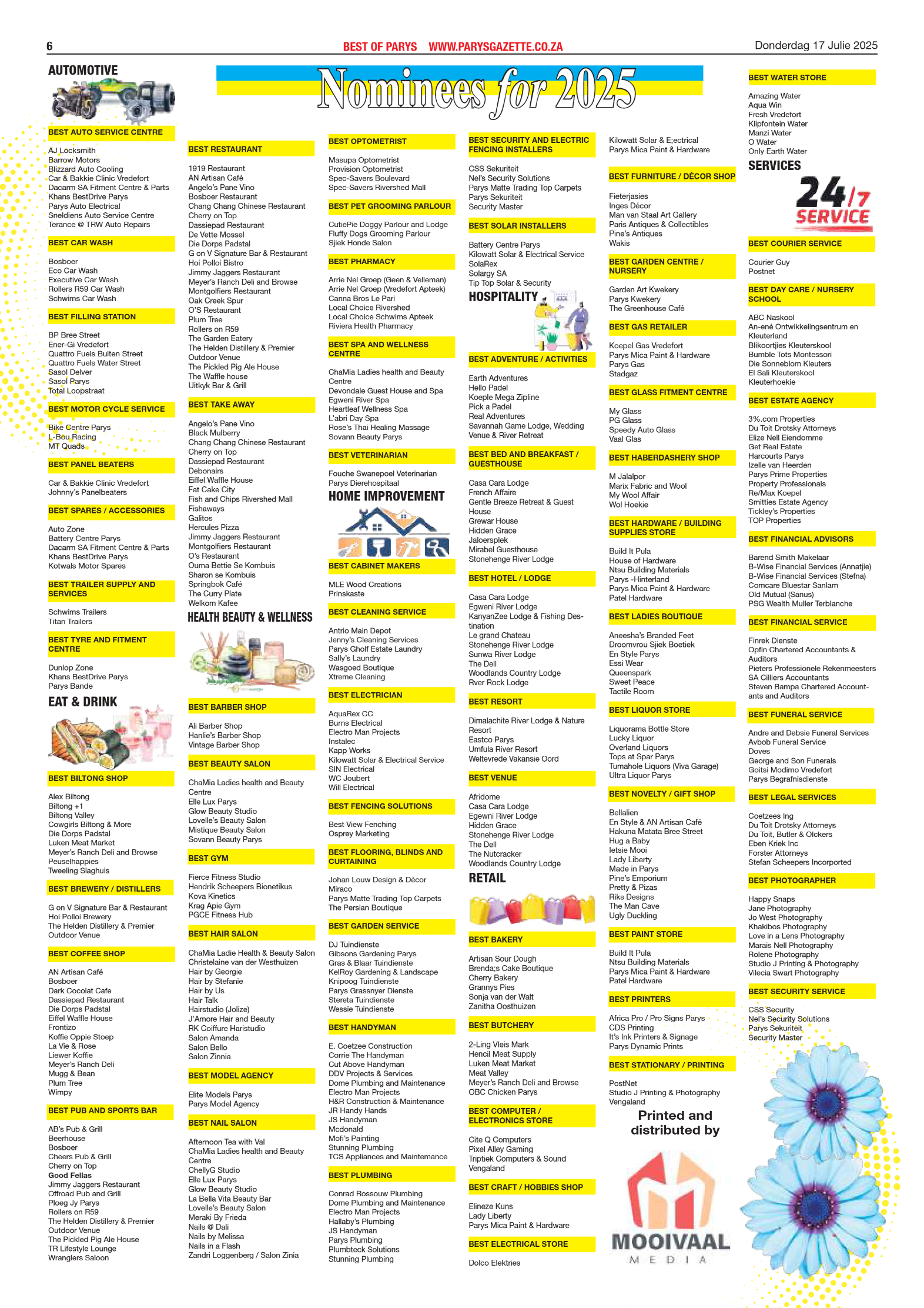 Best of Parys Nominations page 2