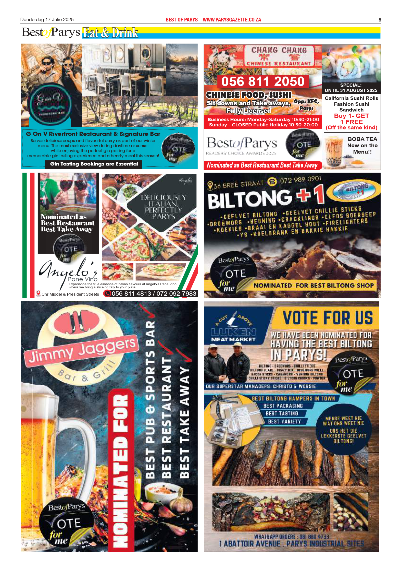 Best of Parys Nominations page 5