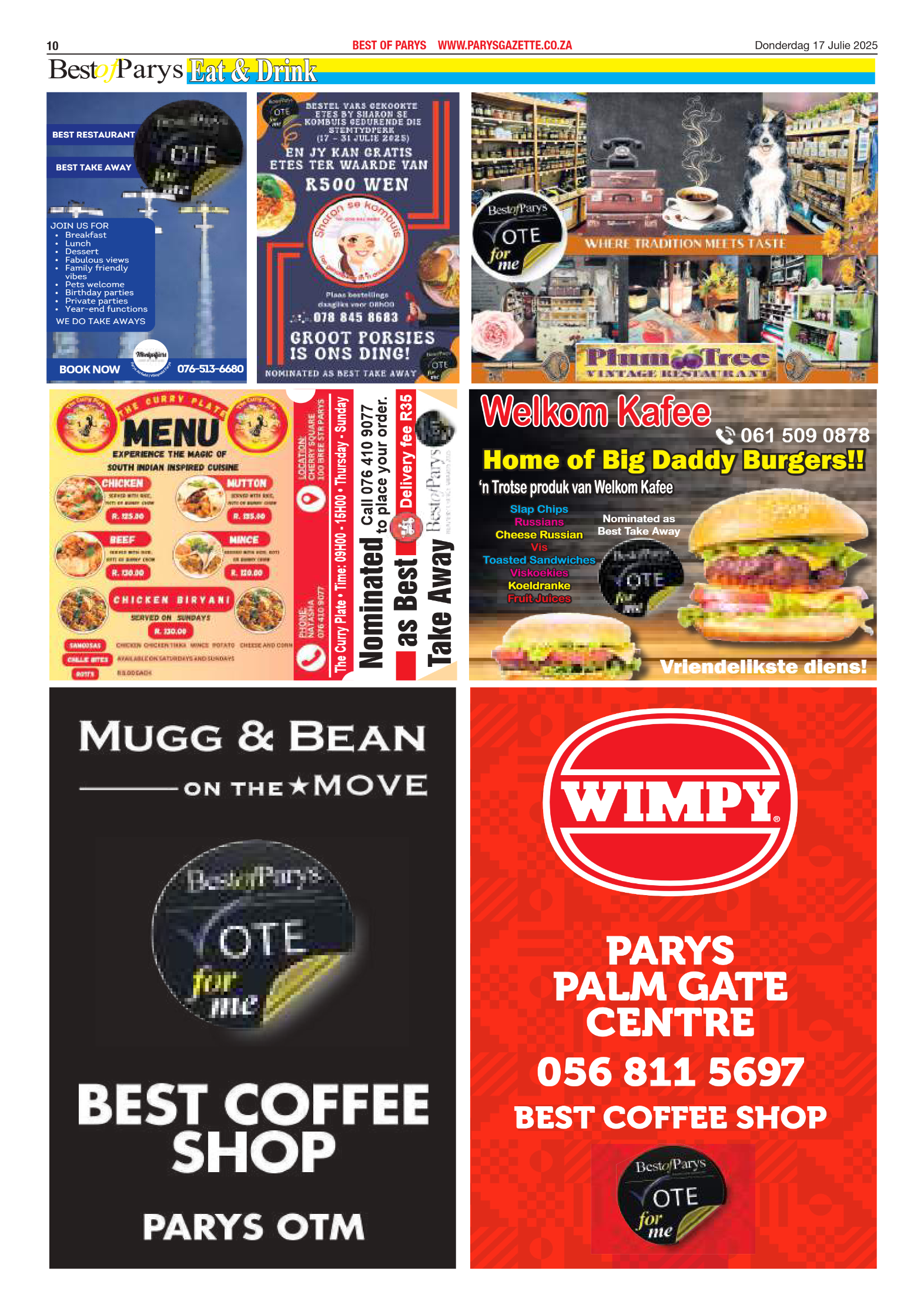 Best of Parys Nominations page 6