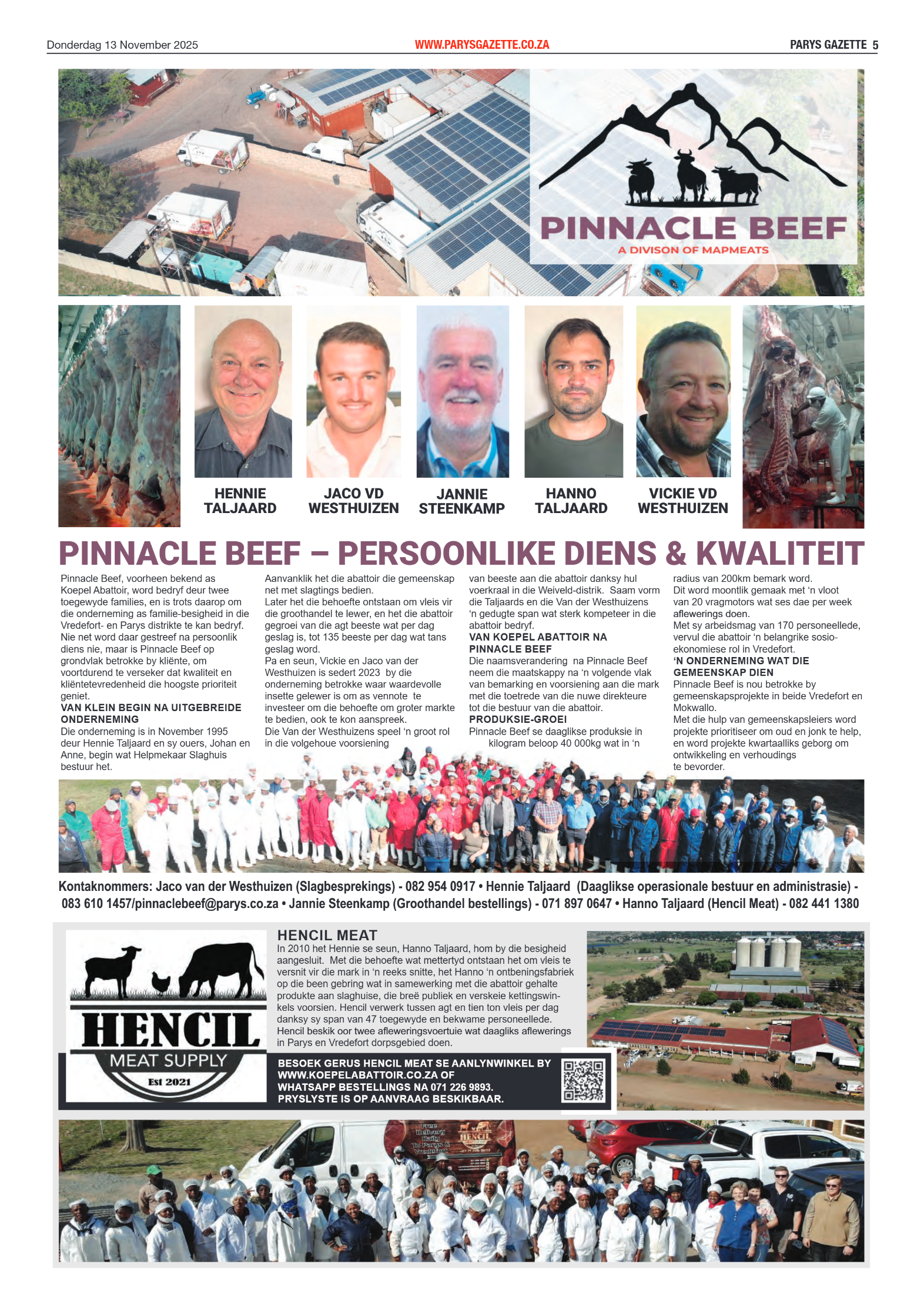 PARYS GAZETTE 13 November 2025 page 5