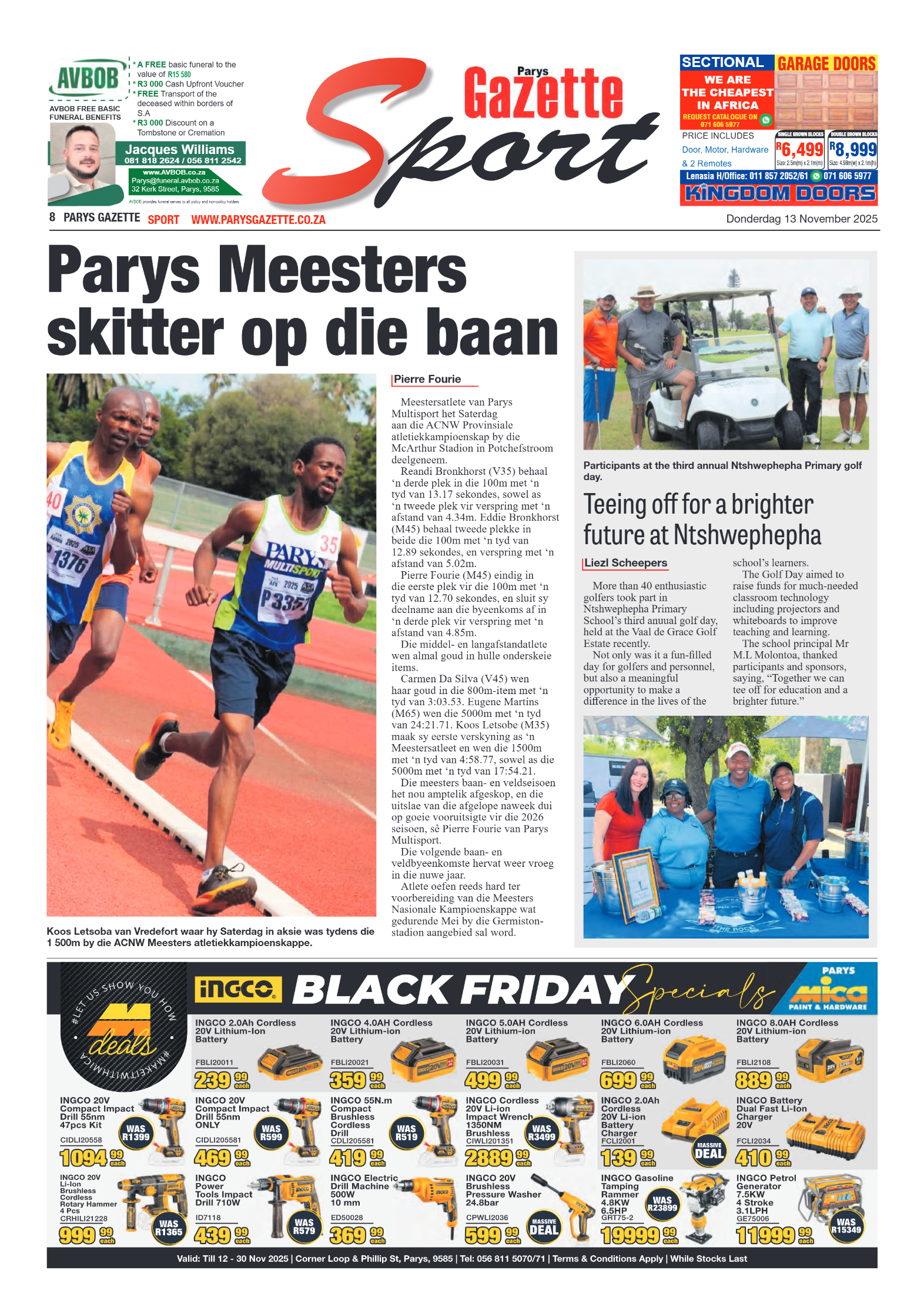 PARYS GAZETTE 13 November 2025 page 8