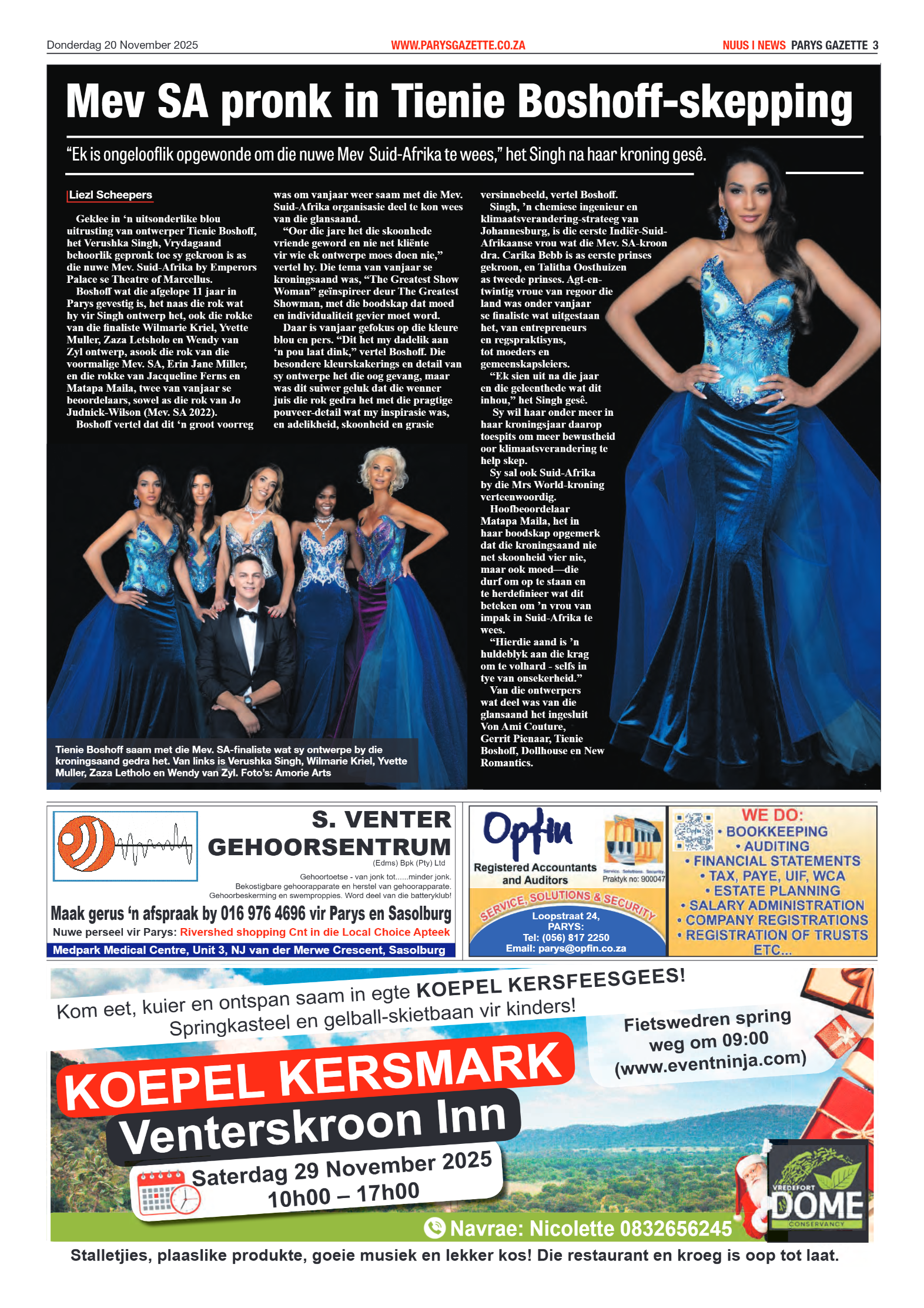 PARYS GAZETTE 20 November 2025 page 3