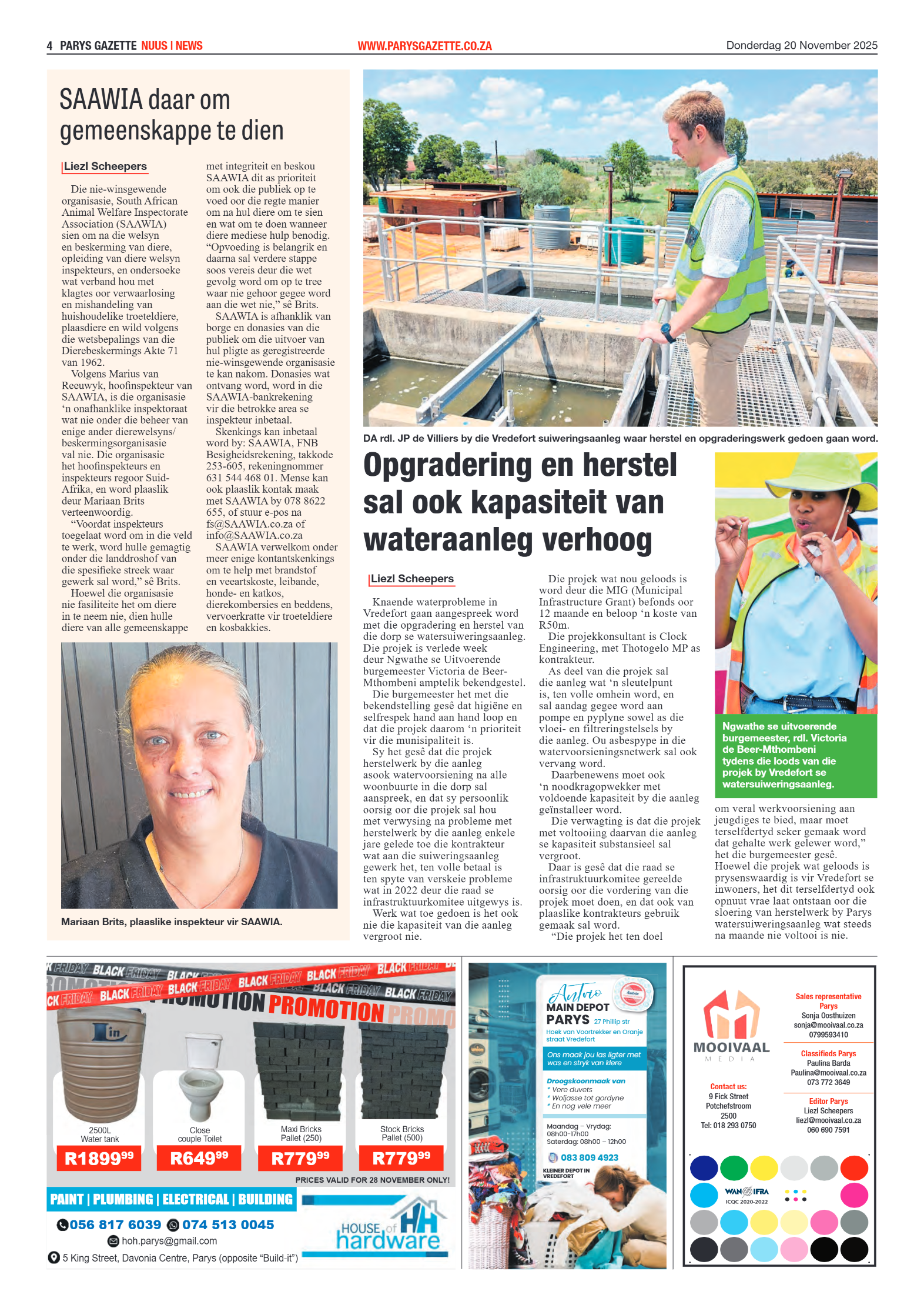 PARYS GAZETTE 20 November 2025 page 4