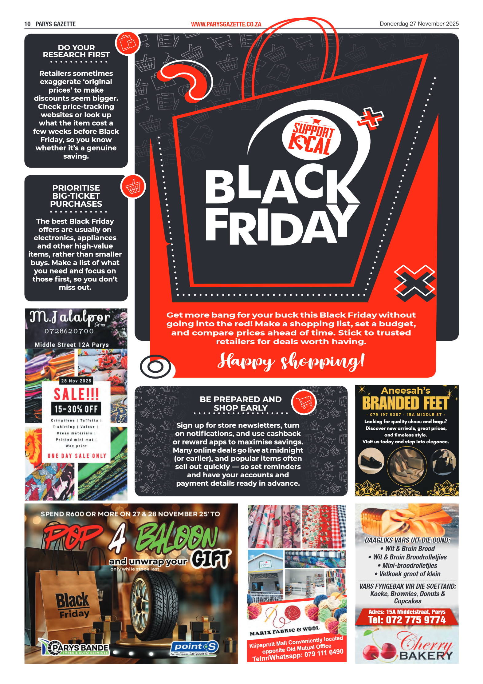 PARYS GAZETTE 27 November 2025 page 10