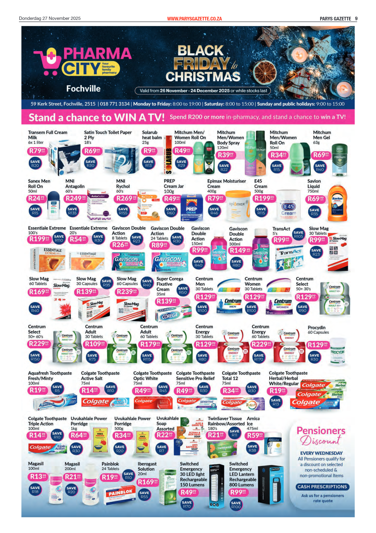 PARYS GAZETTE 27 November 2025 page 9