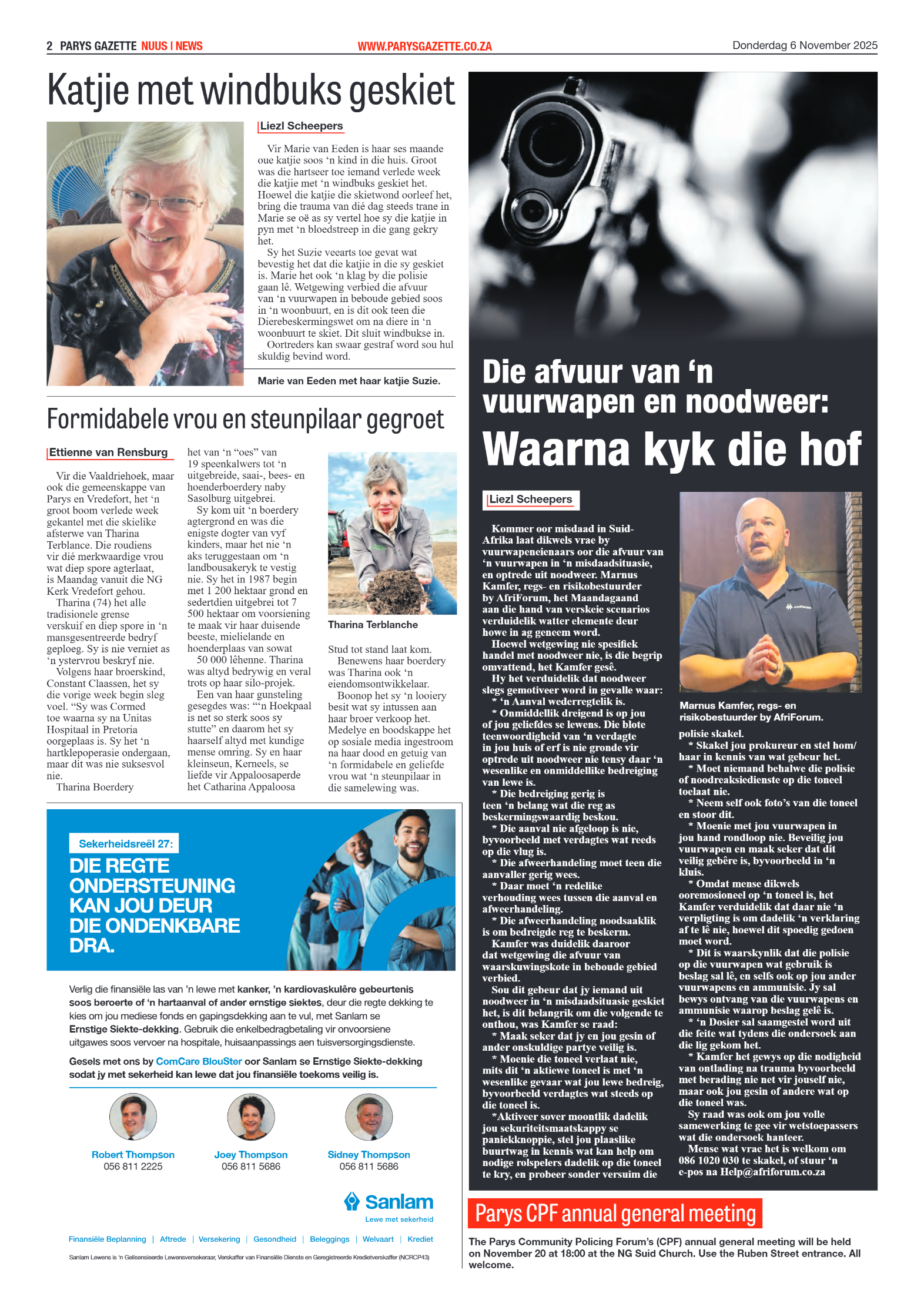 PARYS GAZETTE 6 November 2025 page 2