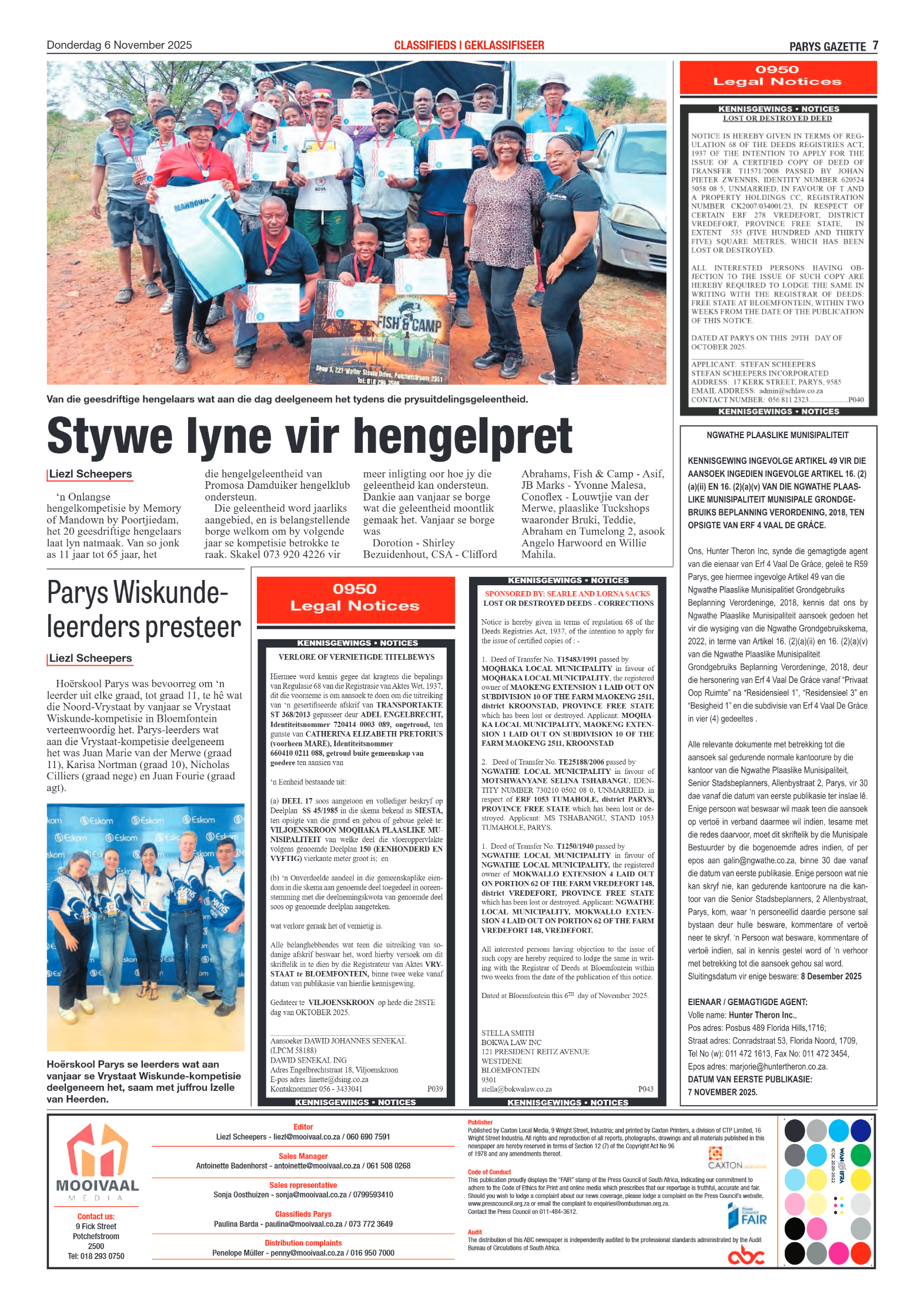 PARYS GAZETTE 6 November 2025 page 7