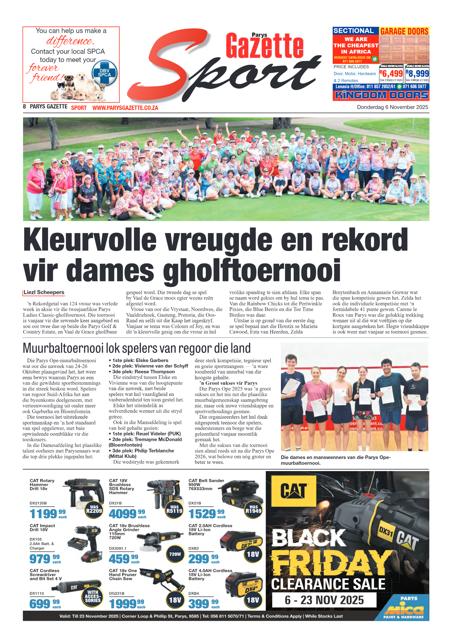 PARYS GAZETTE 6 November 2025 page 8