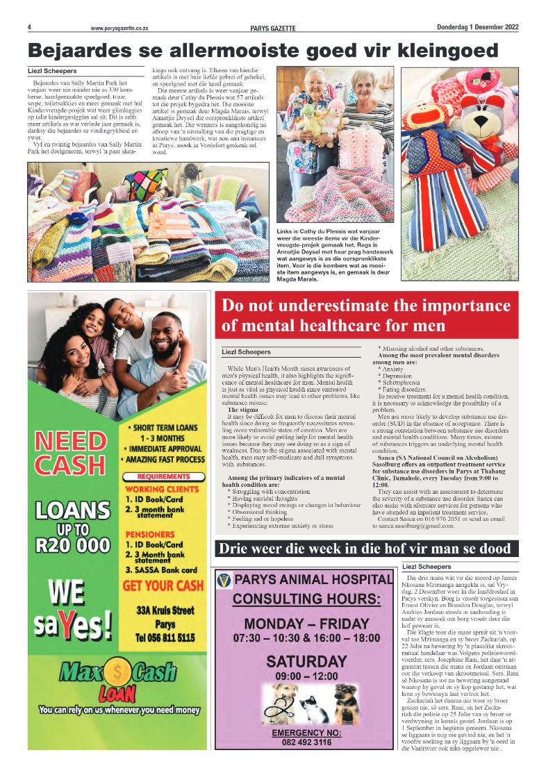 Parys Gazette 1 December page 4