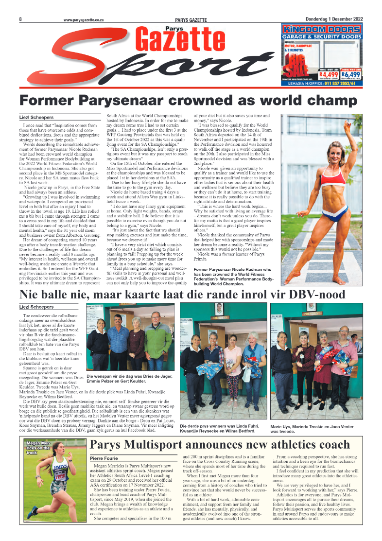 Parys Gazette 1 December page 8