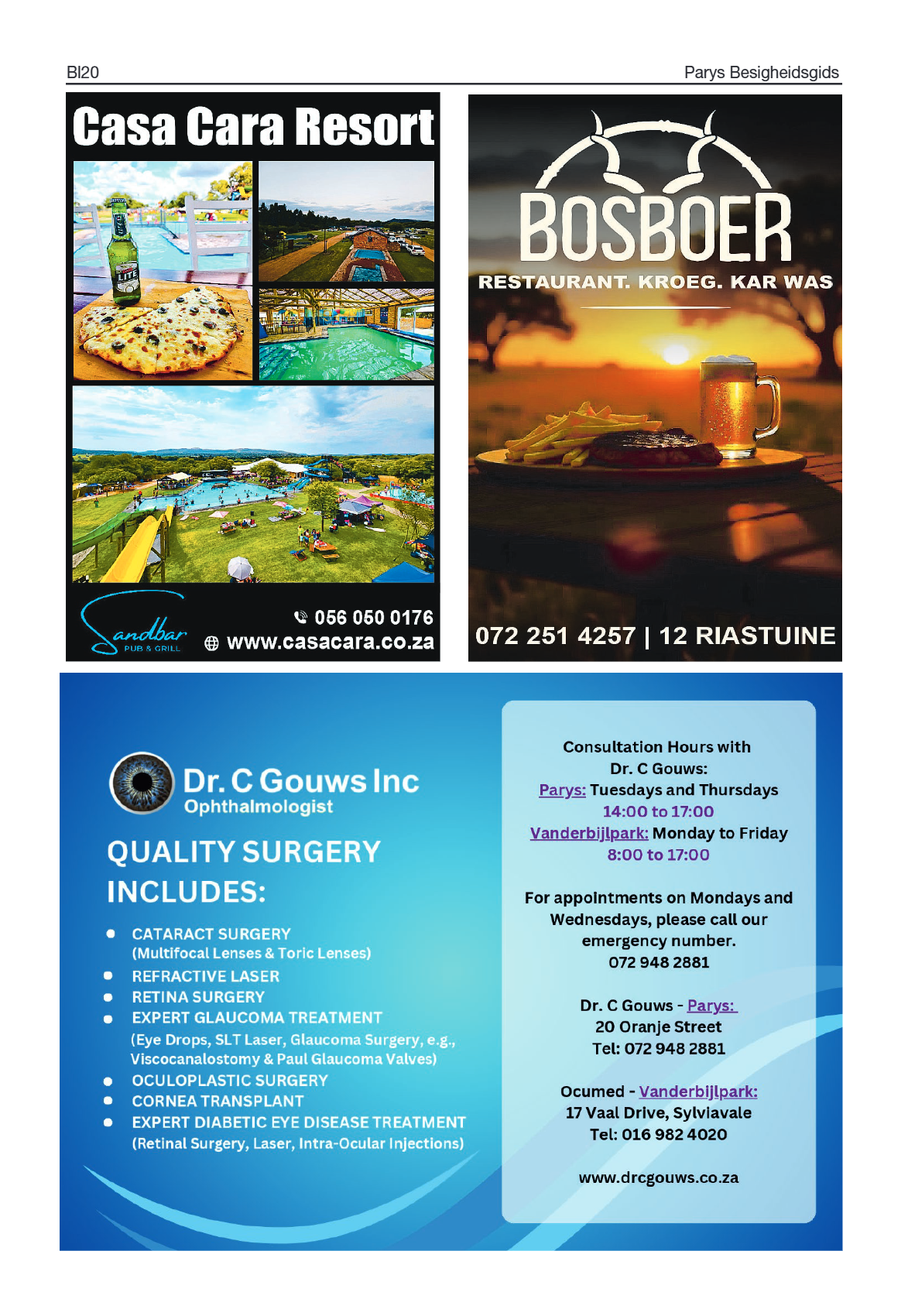 Parys Besigheidsgids 2025 page 20