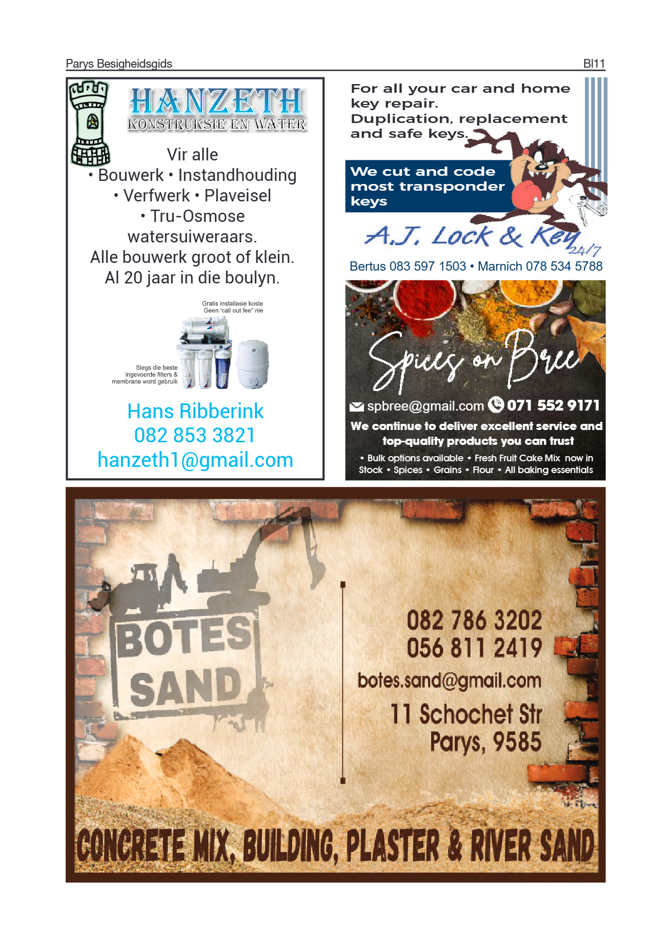 Parys Besigheidsgids 2026 page 11