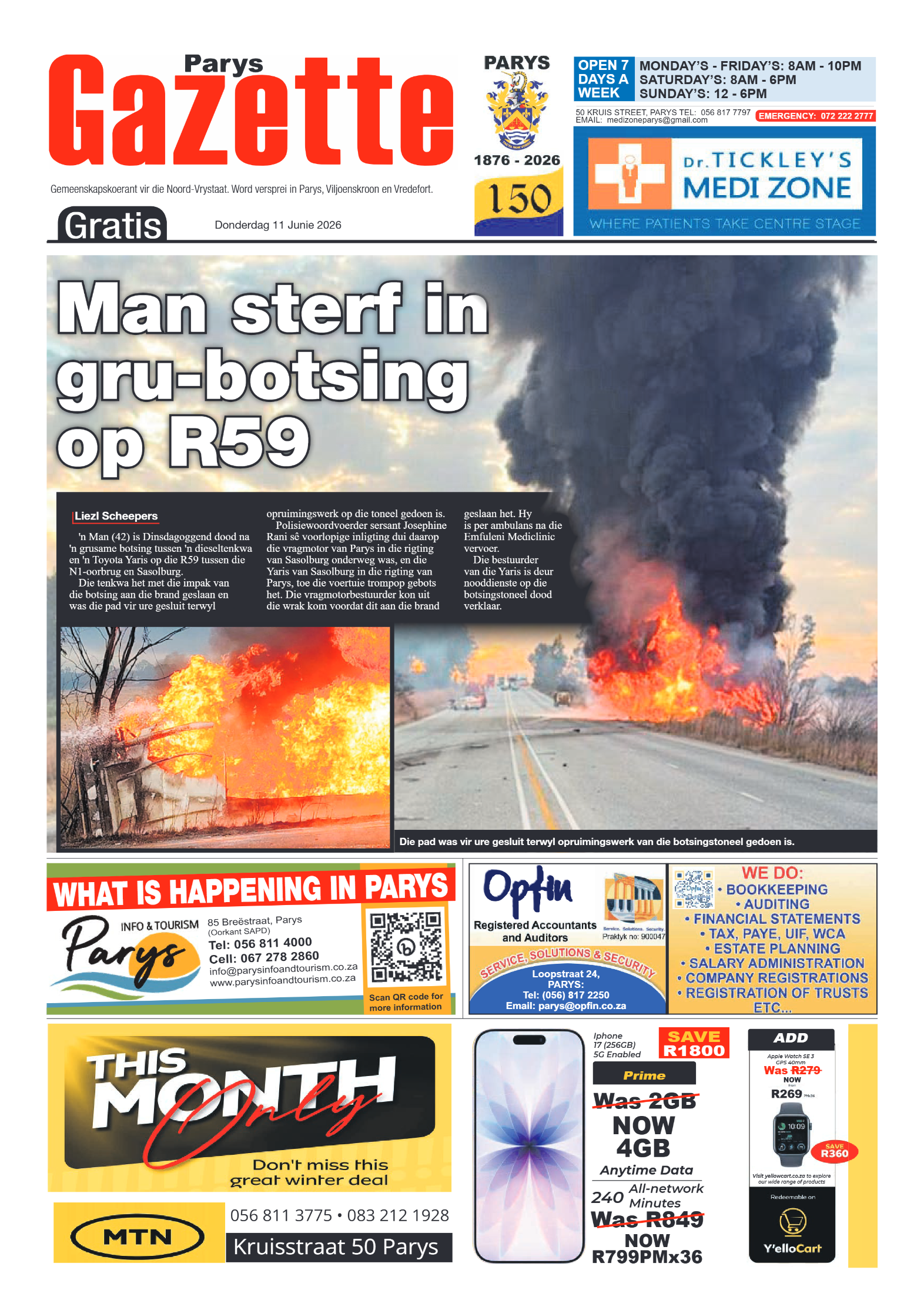 Parys Gazette – 11 Junie 2026 page 1