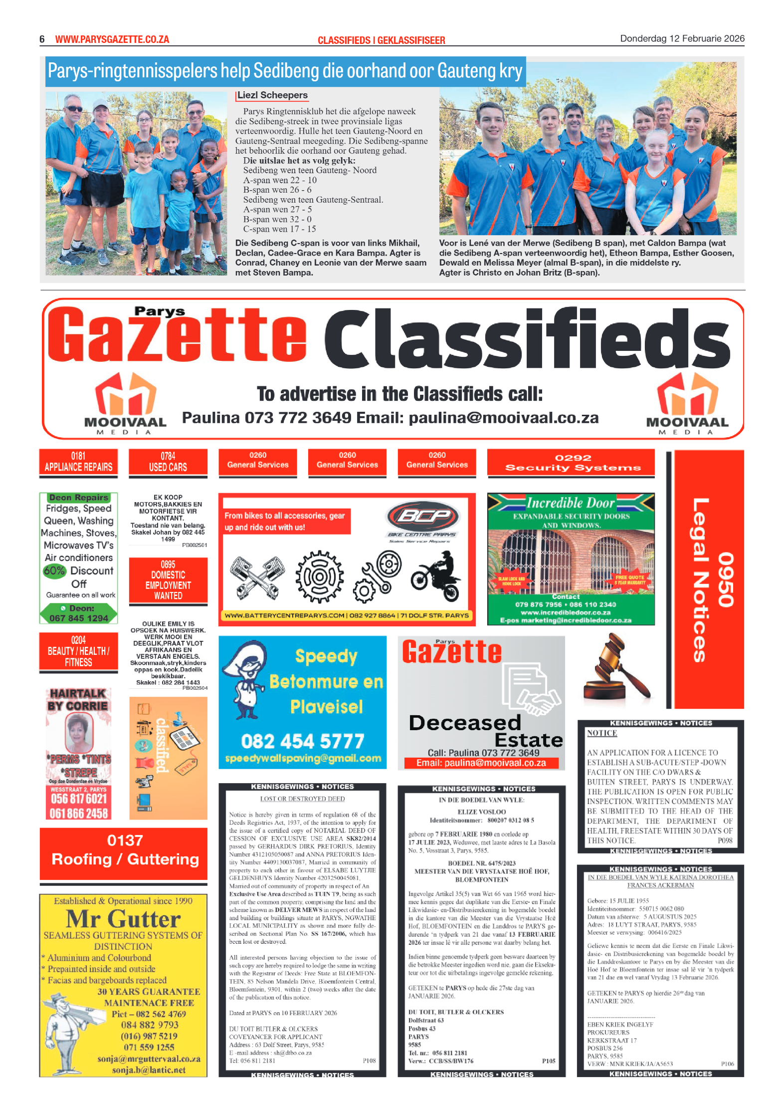 Parys Gazette 12 Februarie 2026 page 6