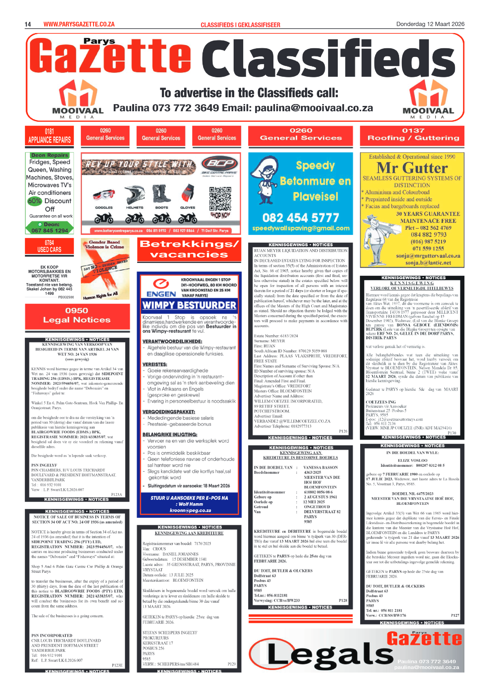 Parys Gazette – 12 Maart 2026 page 14