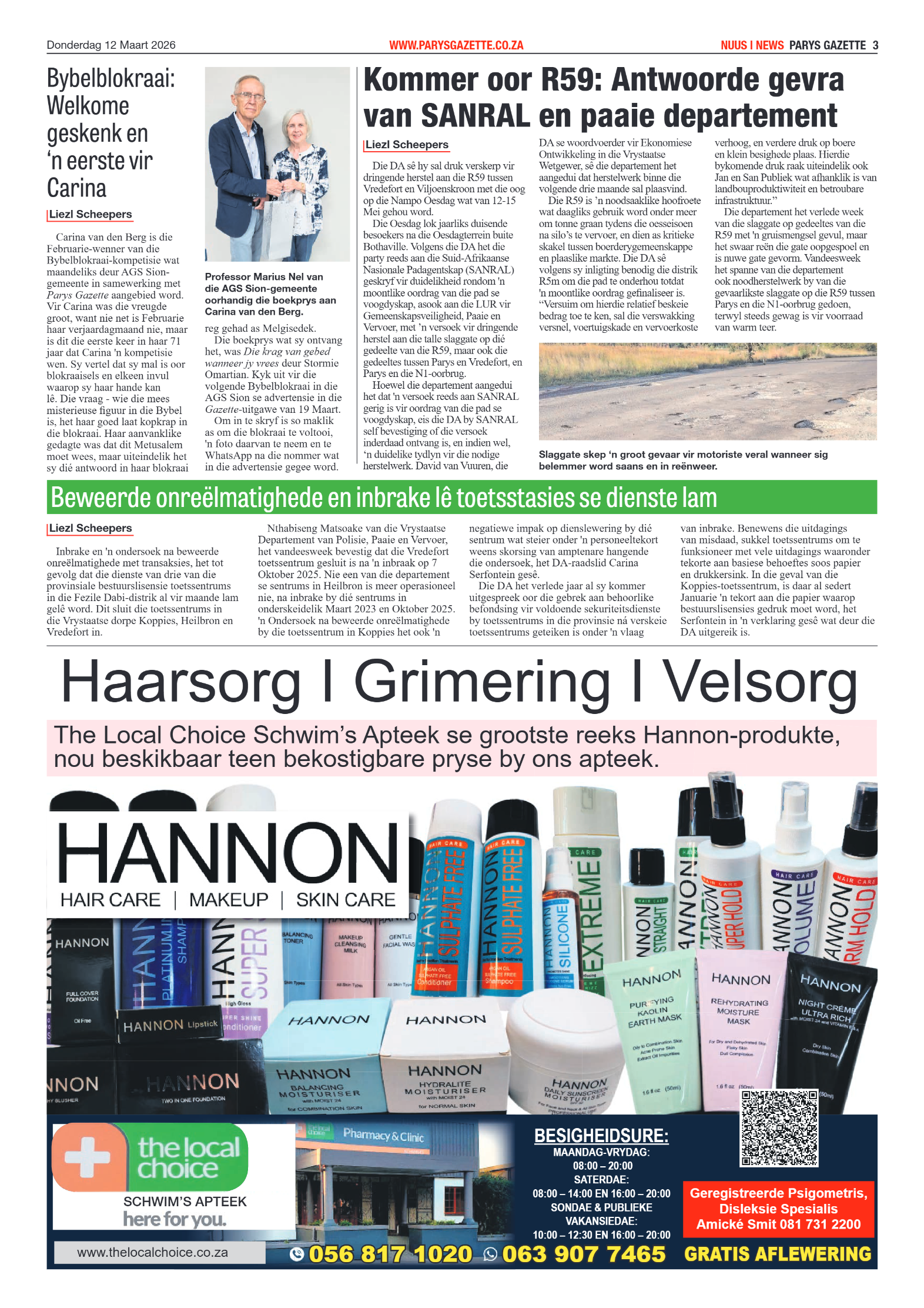 Parys Gazette – 12 Maart 2026 page 3