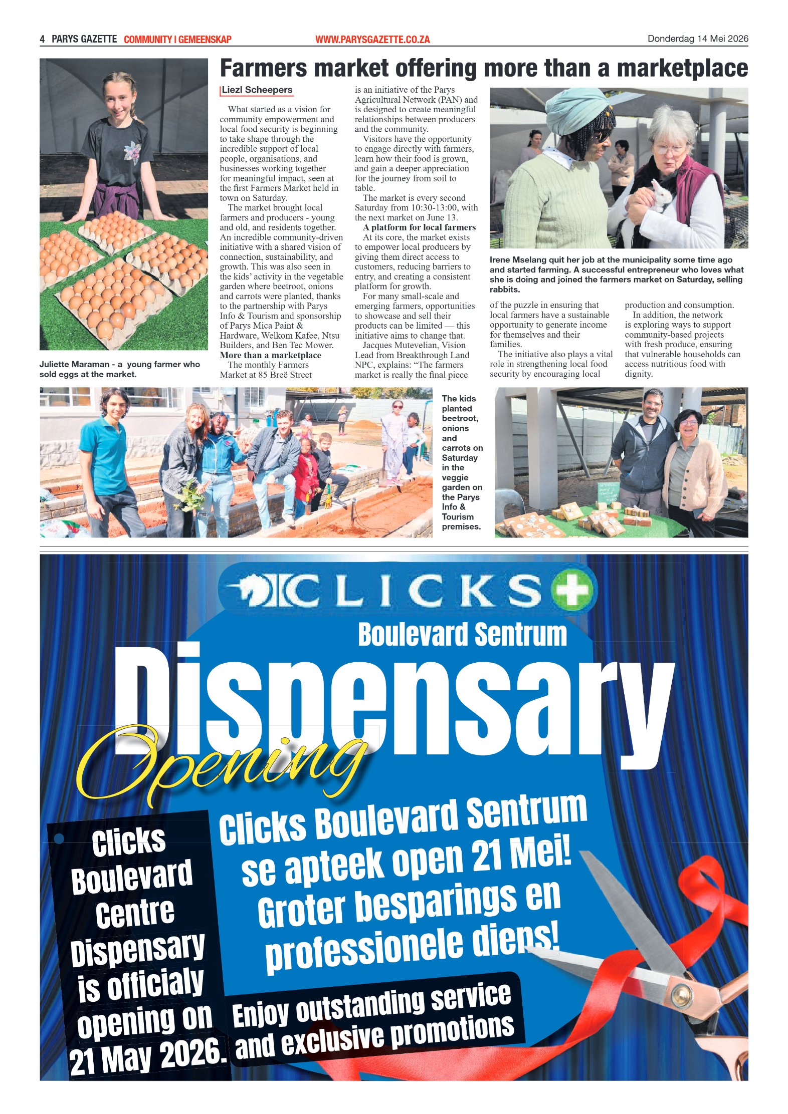 Parys Gazette – 14 May 2026 page 4