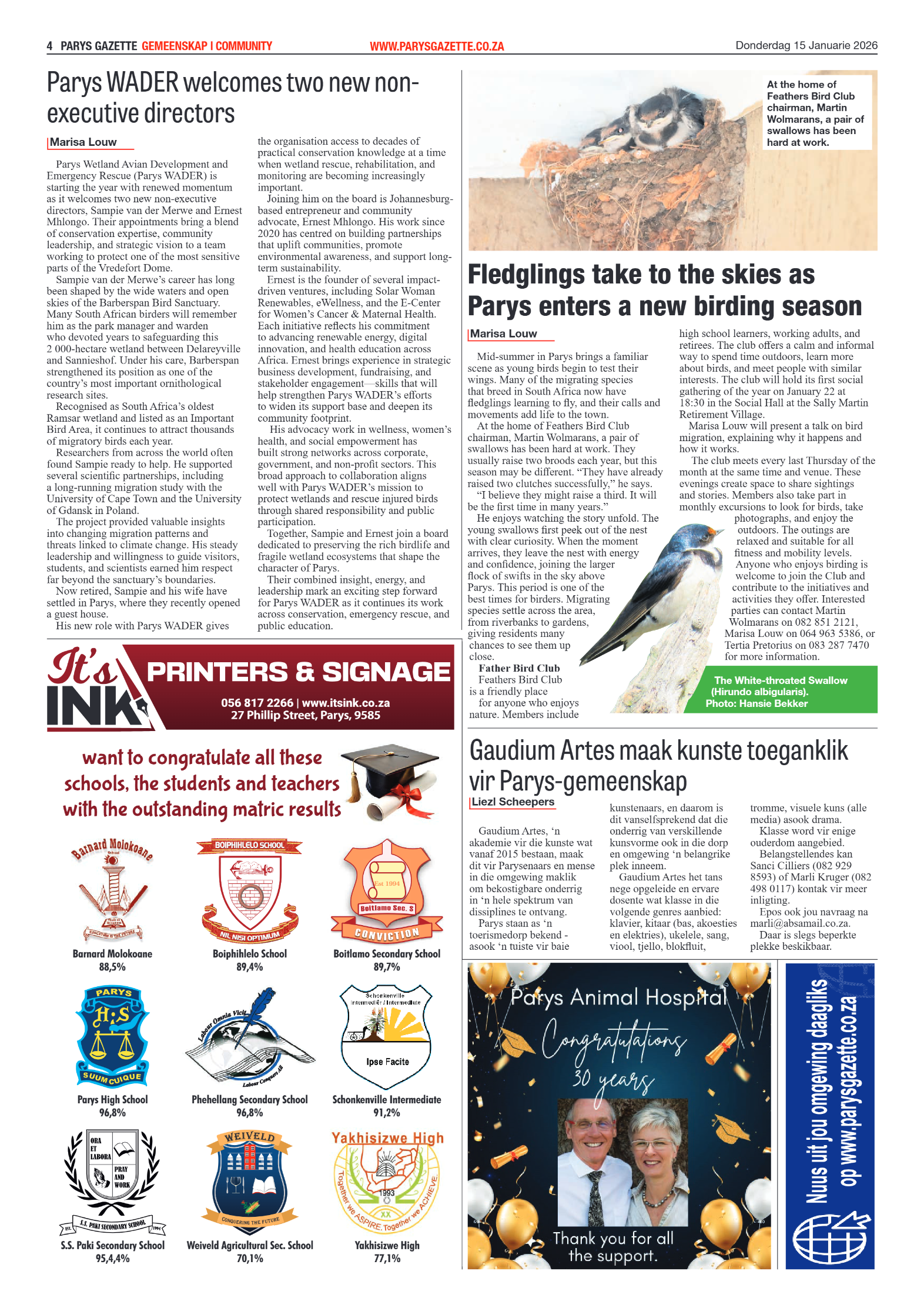 Parys Gazette 15 Januarie 2026 page 4