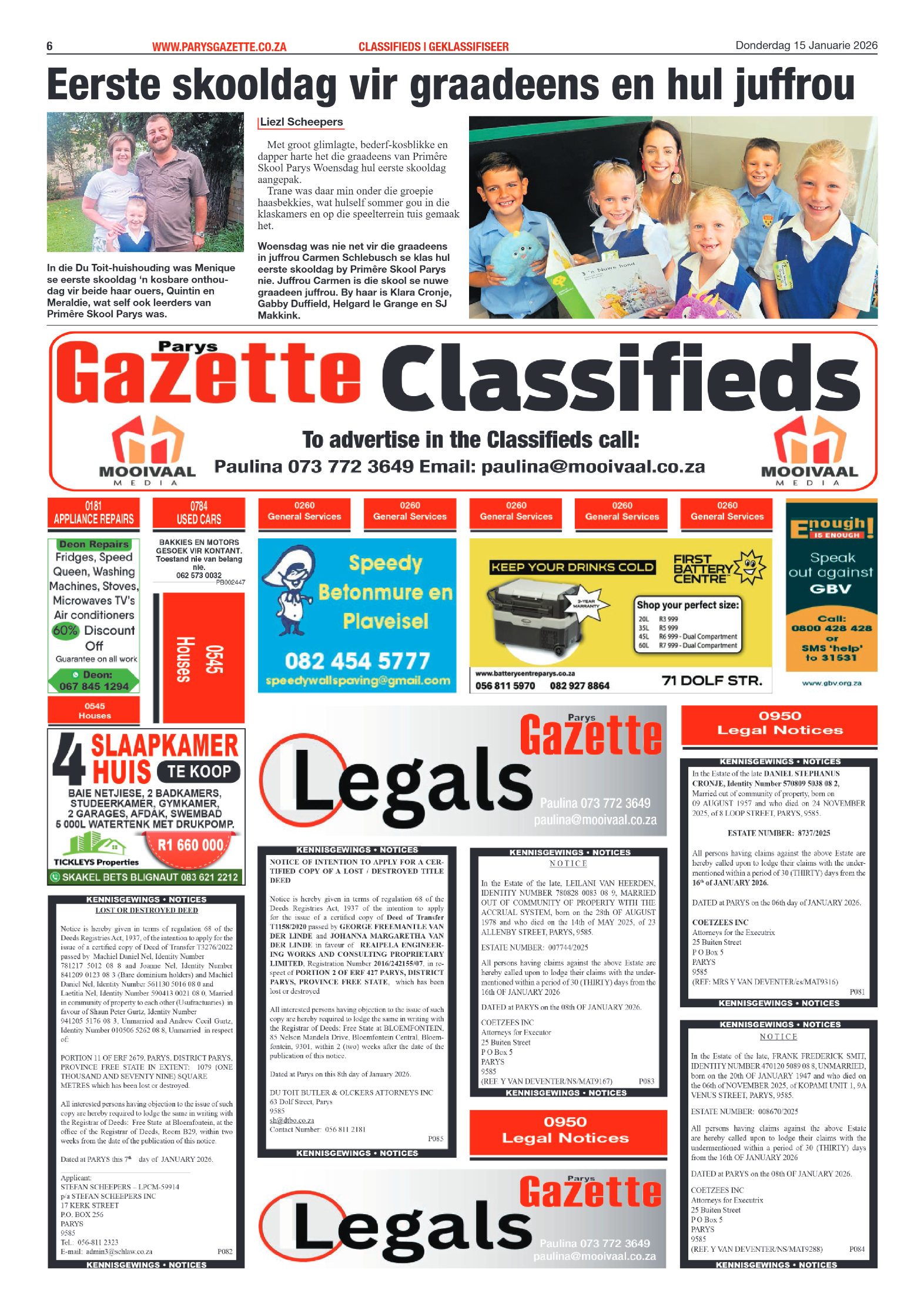 Parys Gazette 15 Januarie 2026 page 6
