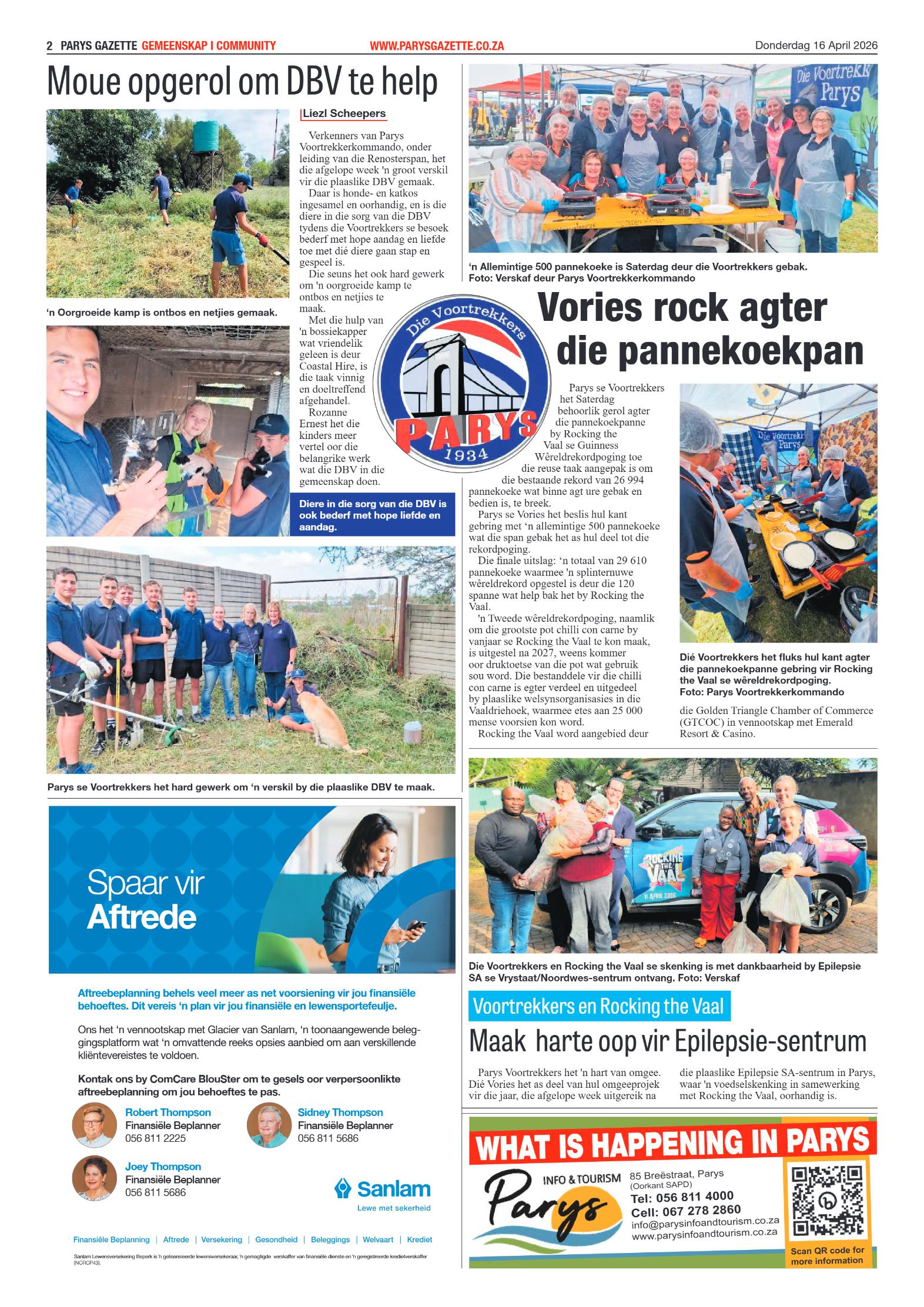 Parys Gazette – 16 April 2026 page 2