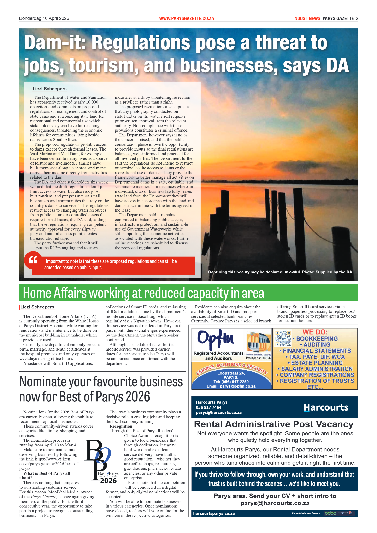 Parys Gazette – 16 April 2026 page 3