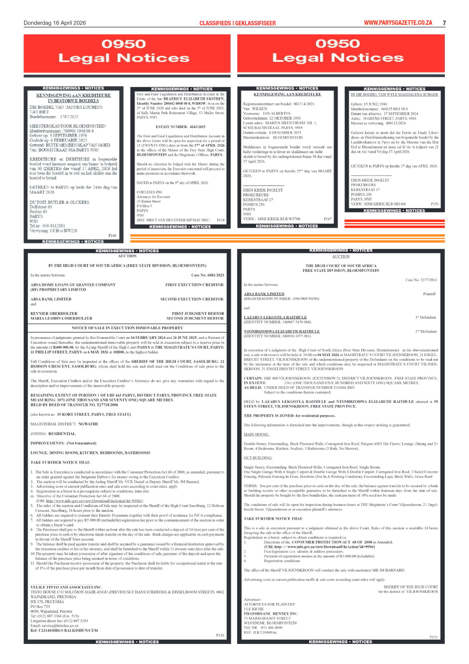 Parys Gazette – 16 April 2026 page 7