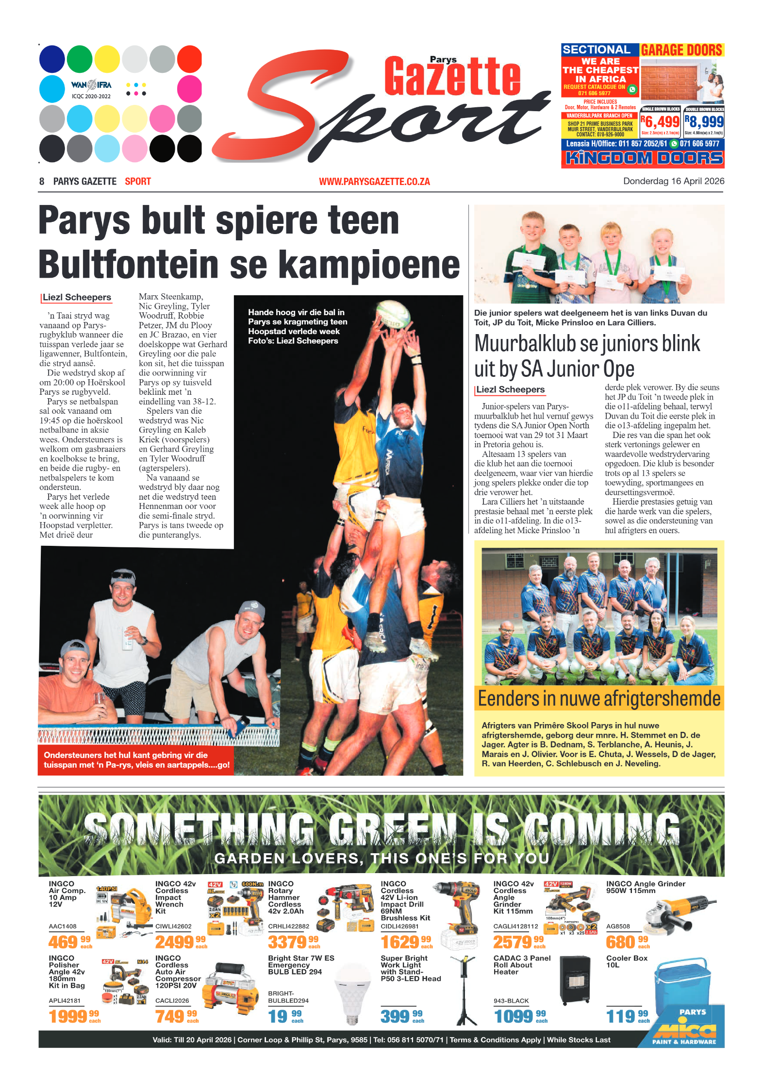 Parys Gazette – 16 April 2026 page 8