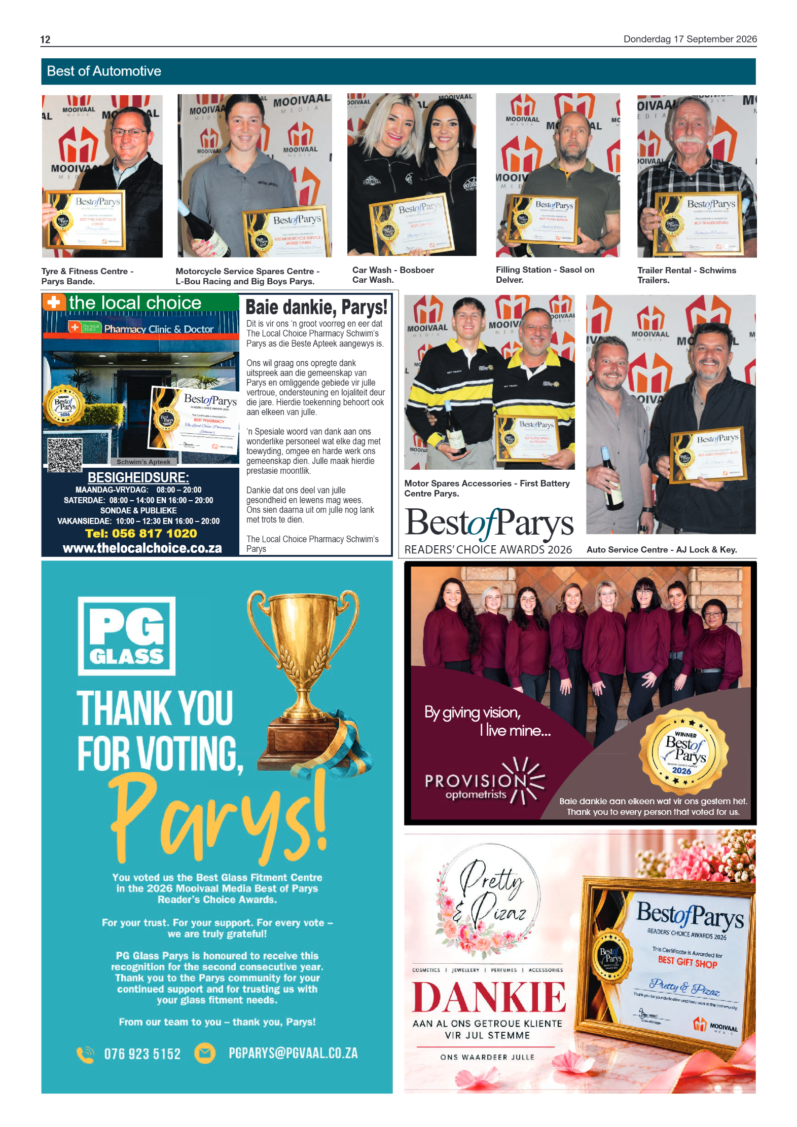 Parys Gazette – 17 September 2026 page 12
