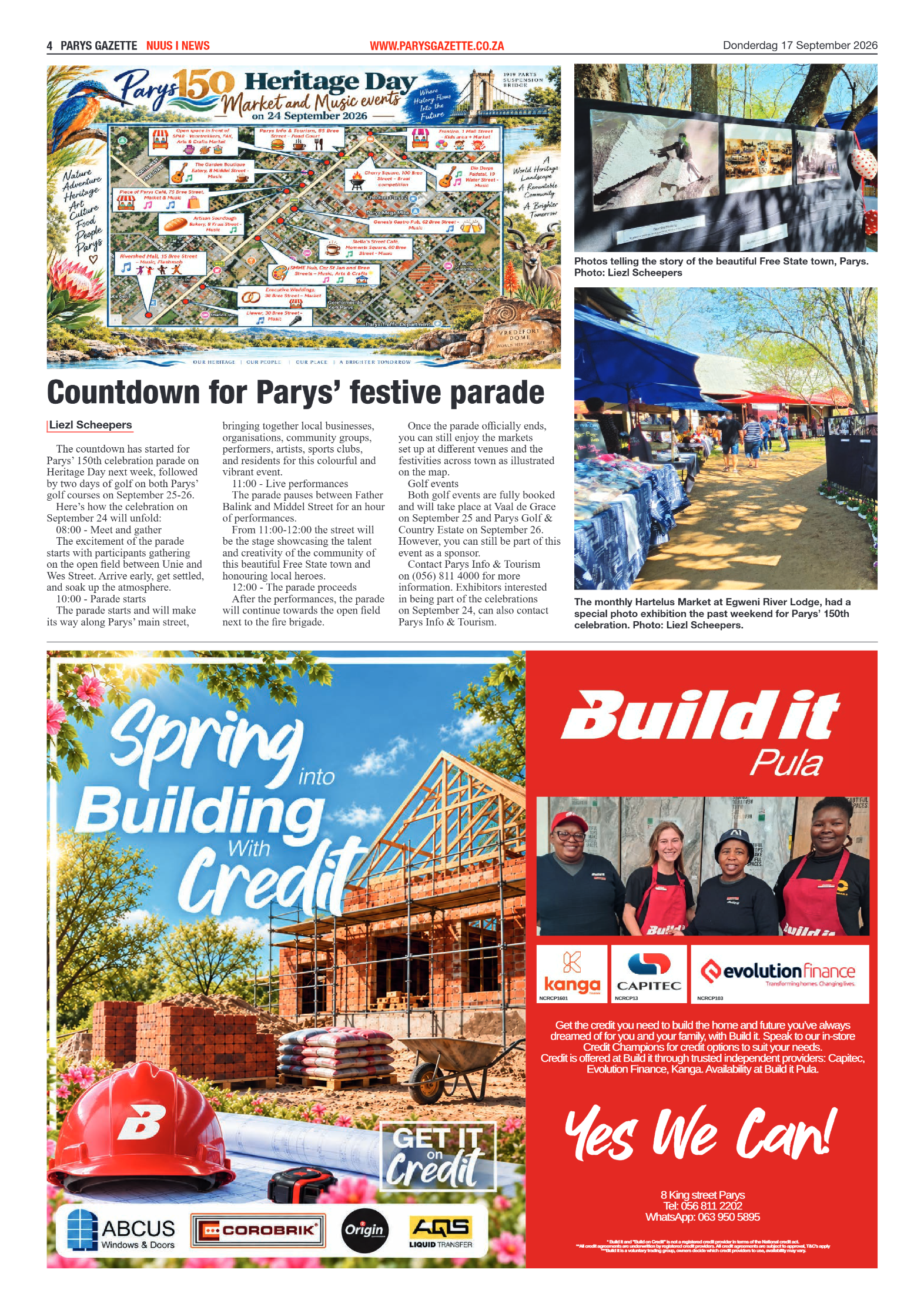 Parys Gazette – 17 September 2026 page 4