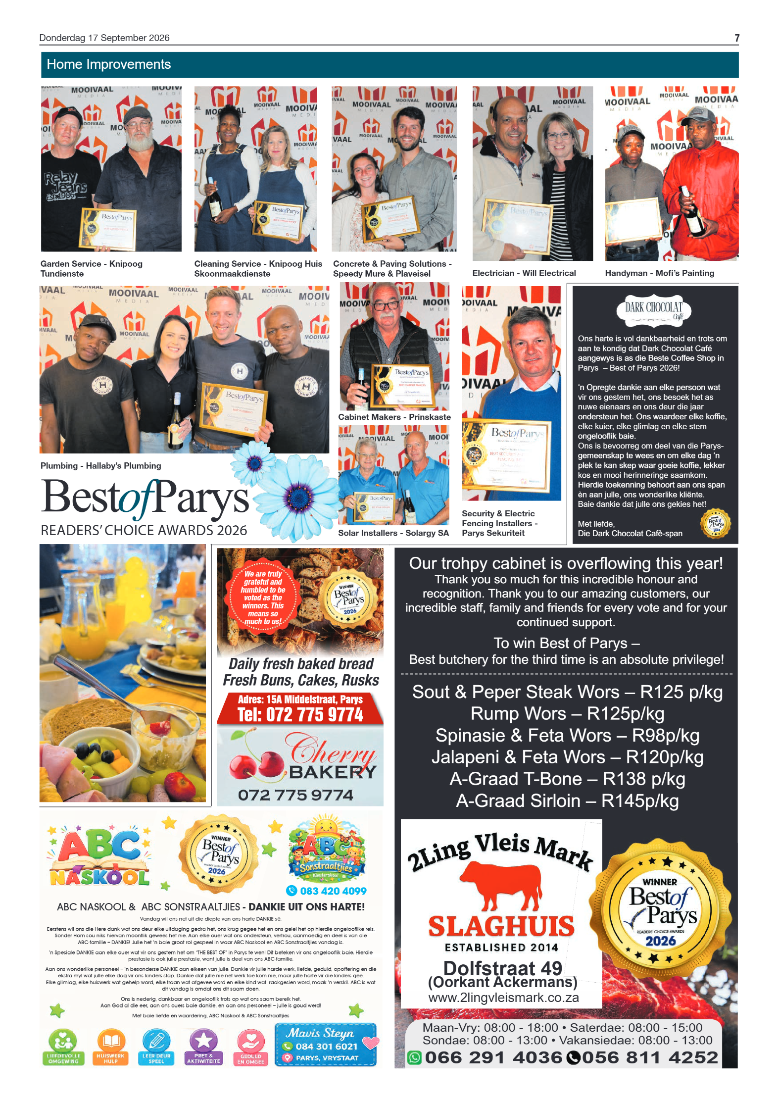 Parys Gazette – 17 September 2026 page 7