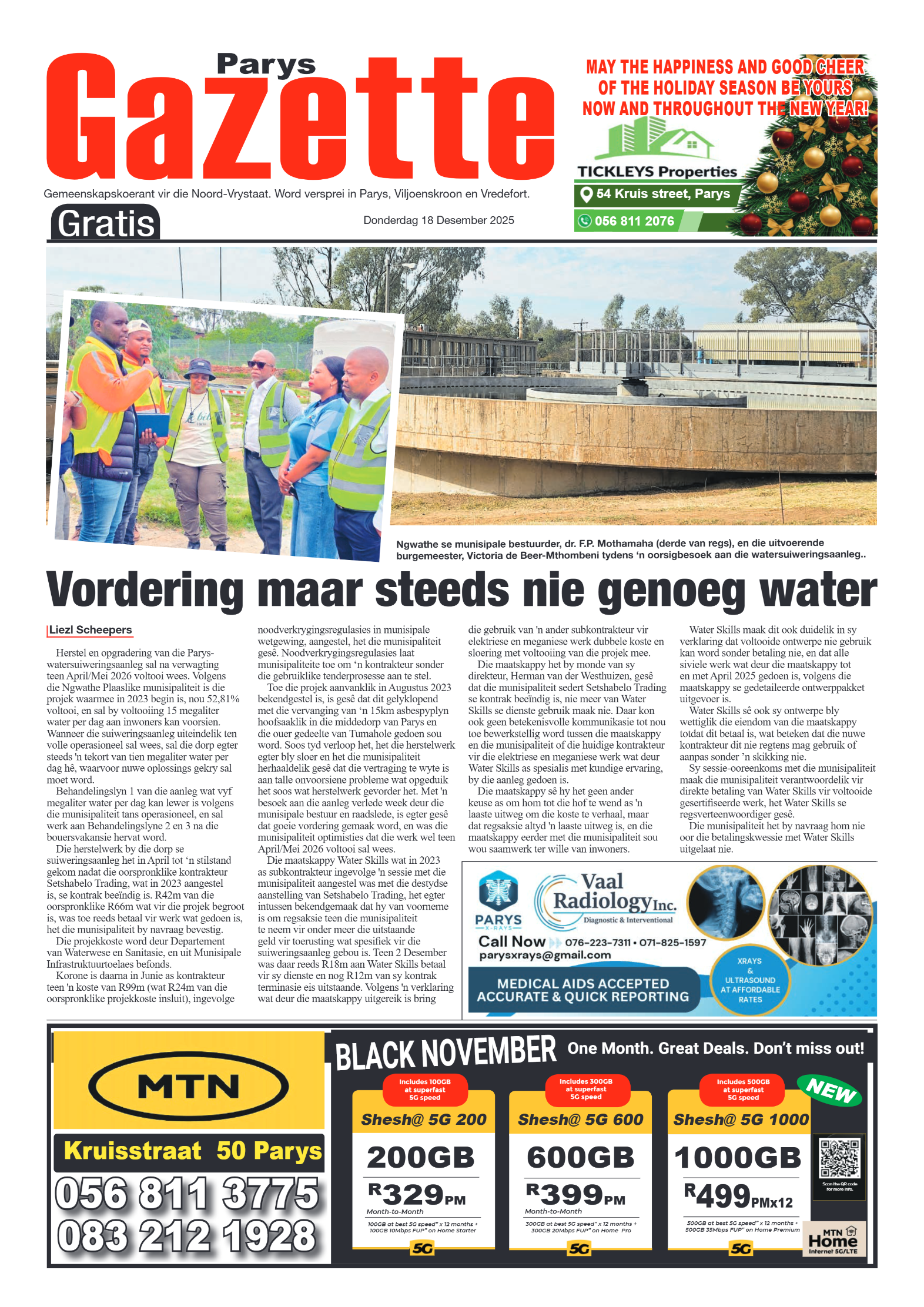 Parys Gazette 18 Desember 2025 page 1
