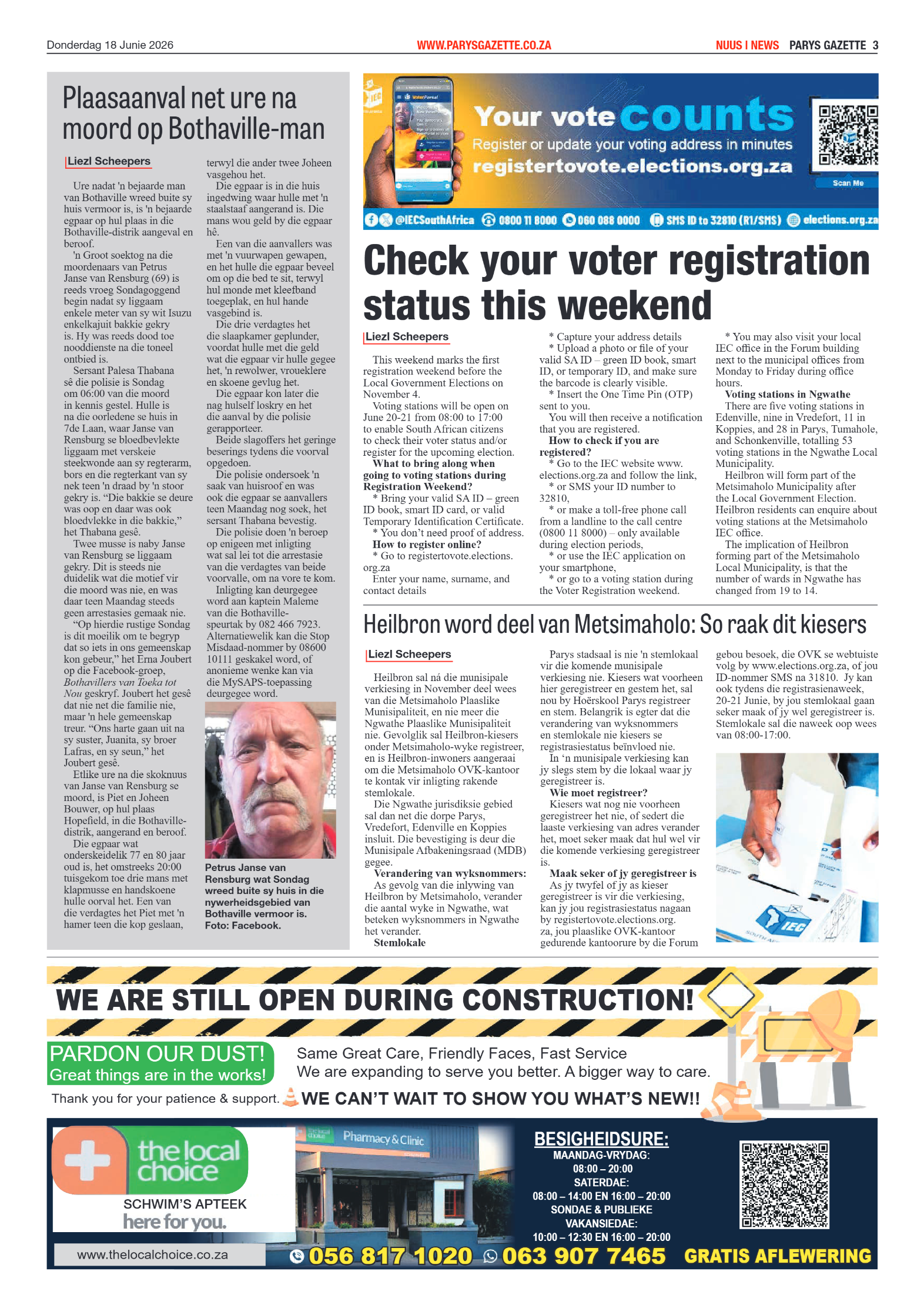 Parys Gazette – 18 Junie 2026 page 3