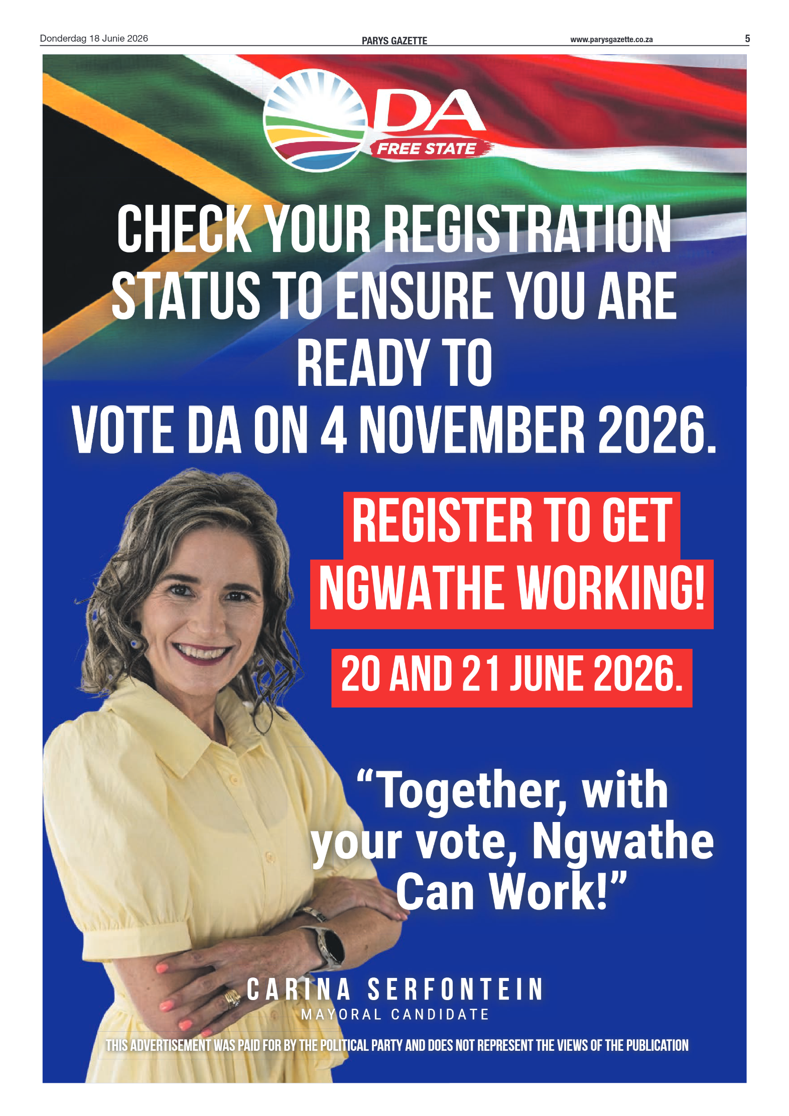 Parys Gazette – 18 Junie 2026 page 5