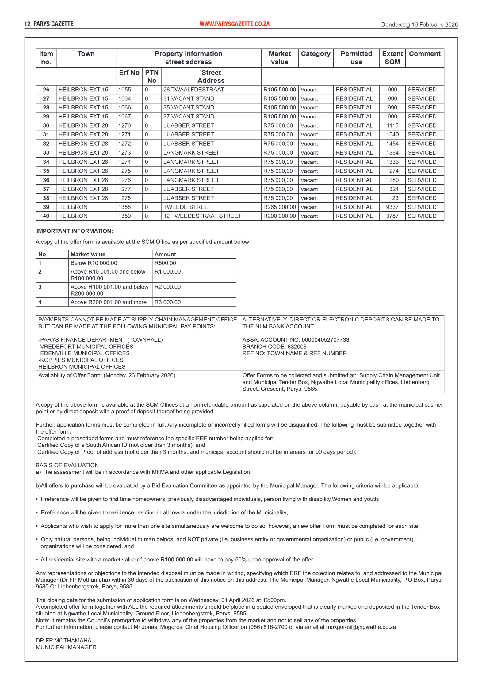 Parys Gazette – 19 Februarie 2026 page 12