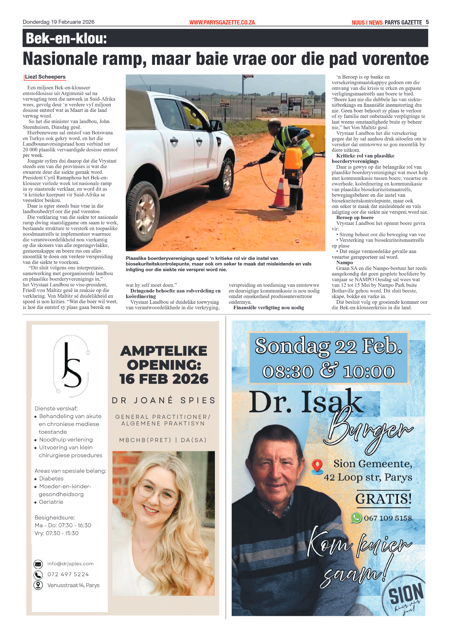 Parys Gazette – 19 Februarie 2026 page 5