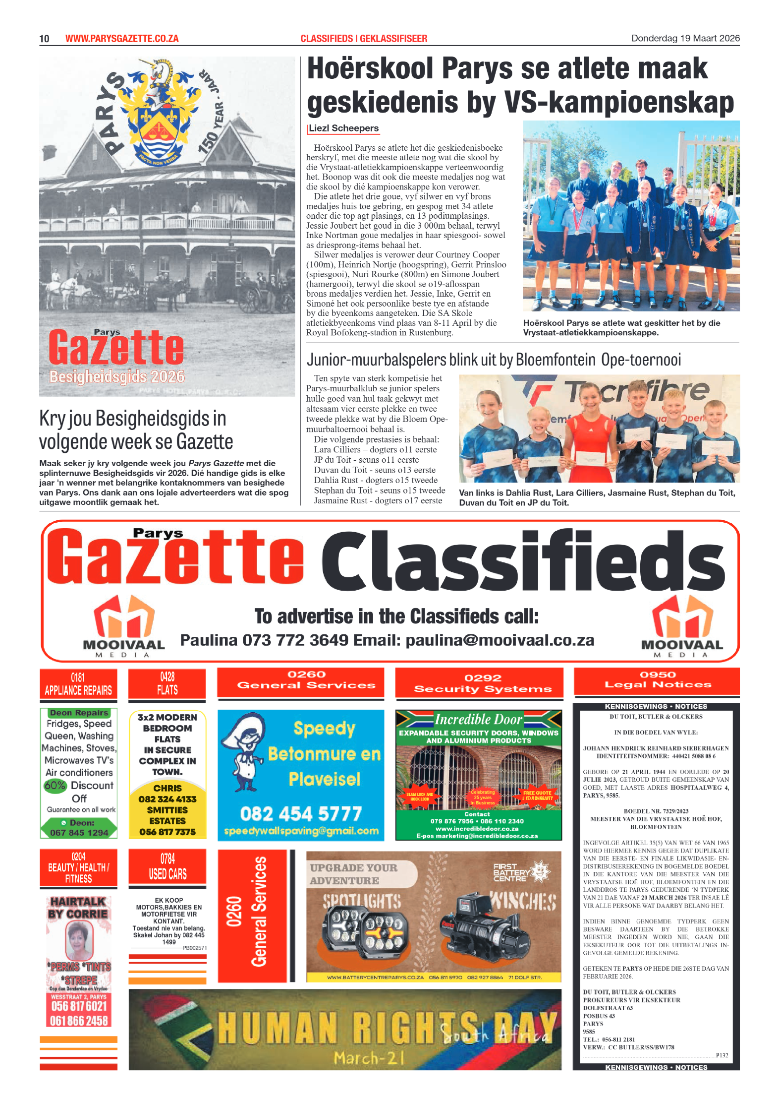 Parys Gazette – 19 Maart 2026 page 10