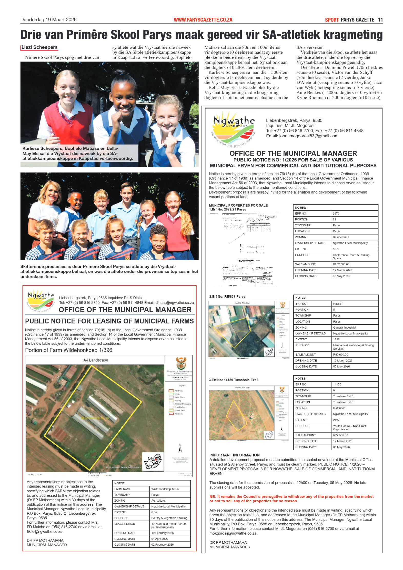Parys Gazette – 19 Maart 2026 page 11