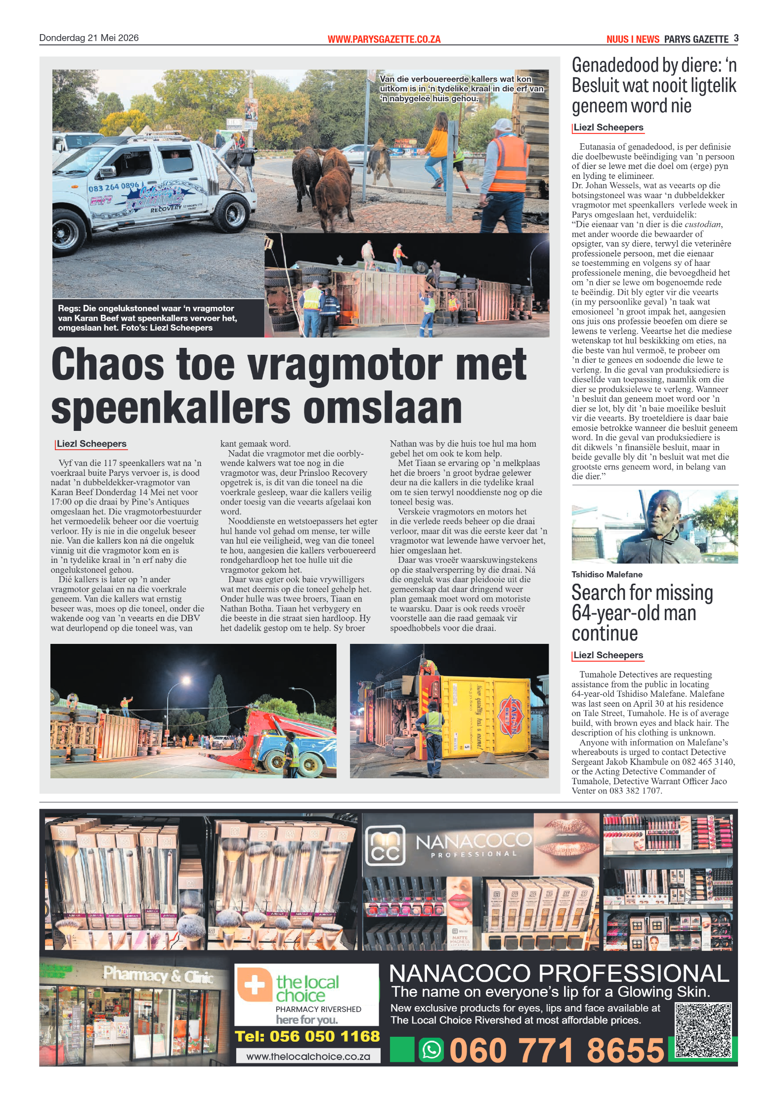 Parys Gazette – 21 May 2026 page 3