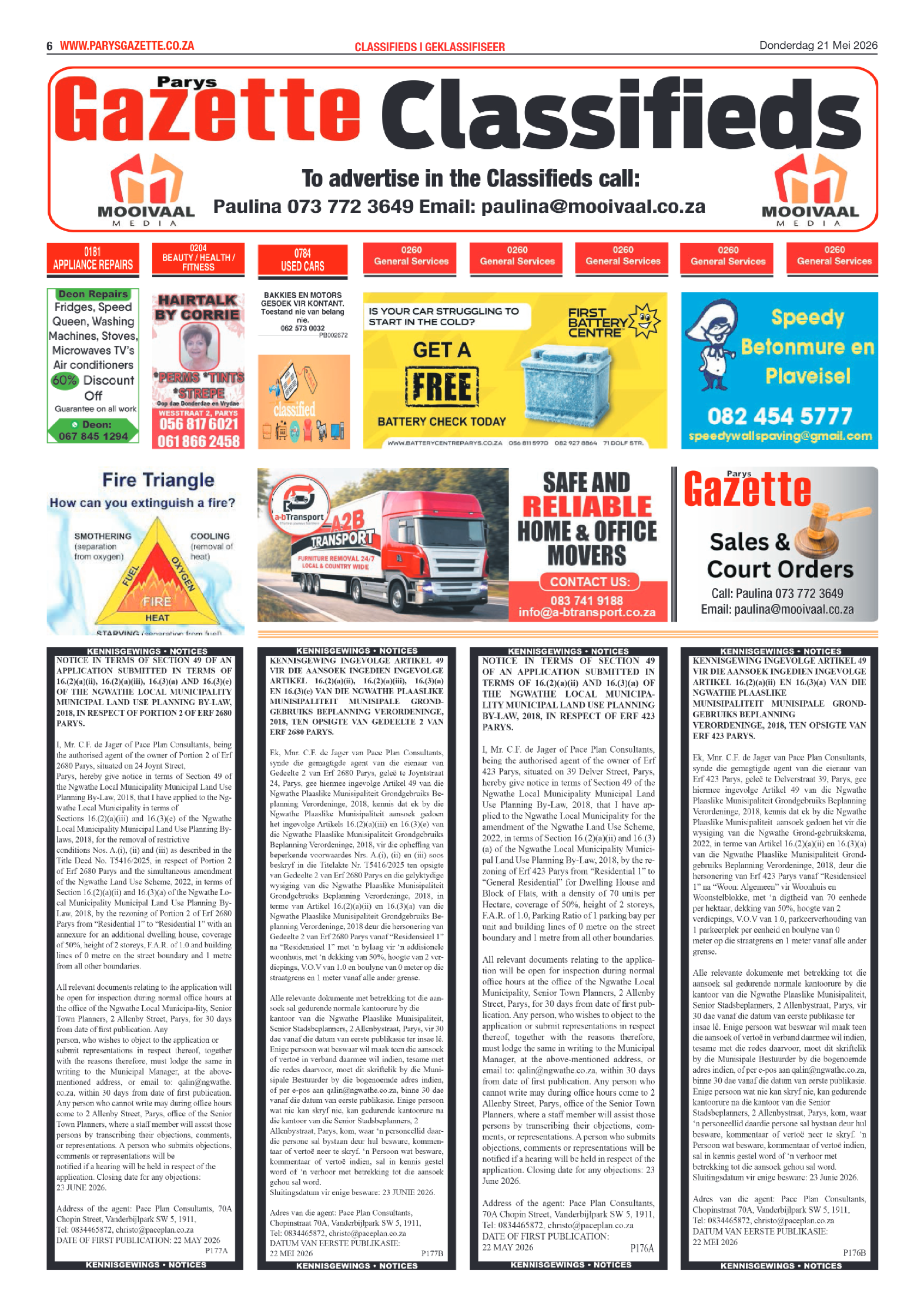 Parys Gazette – 21 May 2026 page 6