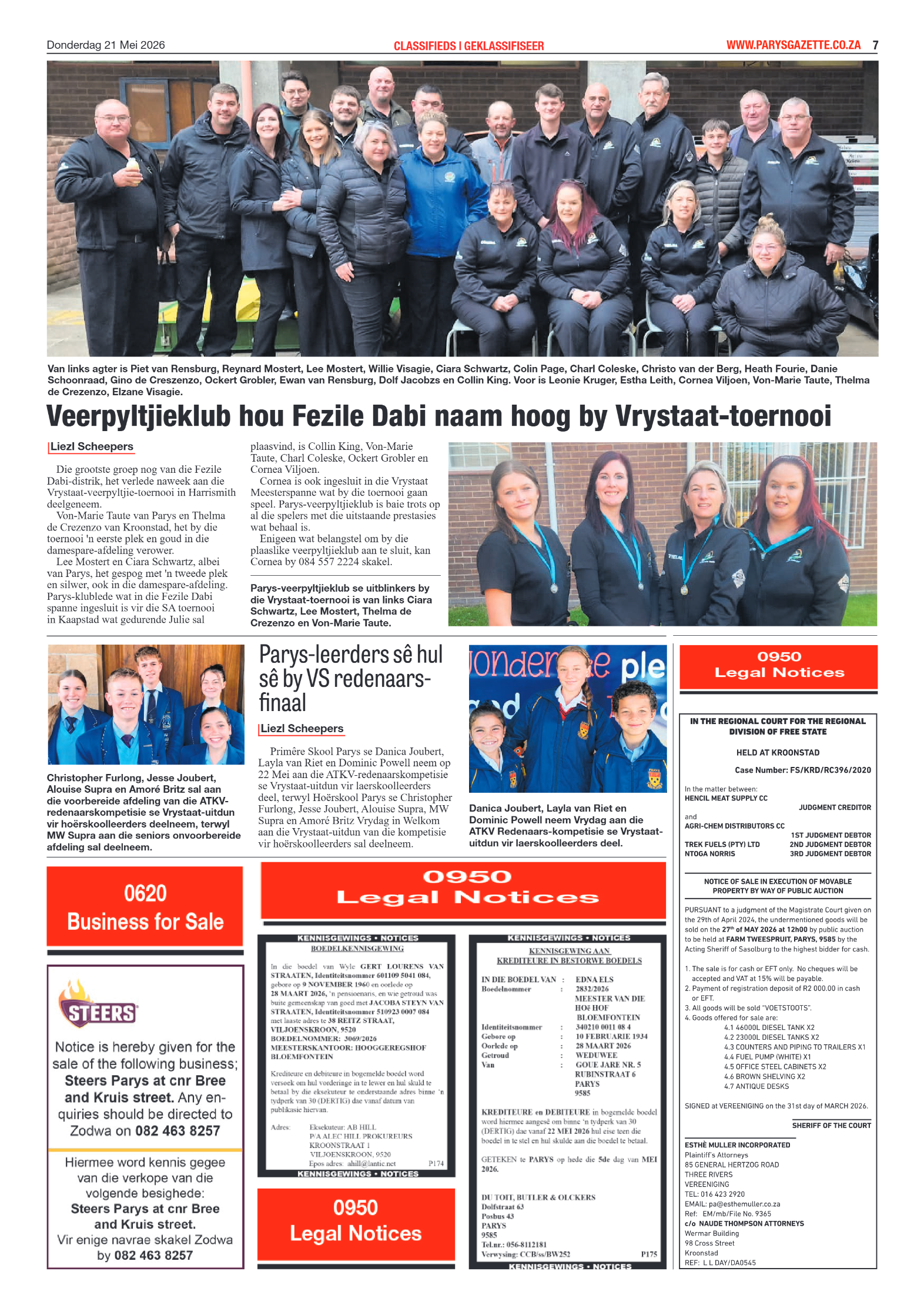 Parys Gazette – 21 May 2026 page 7