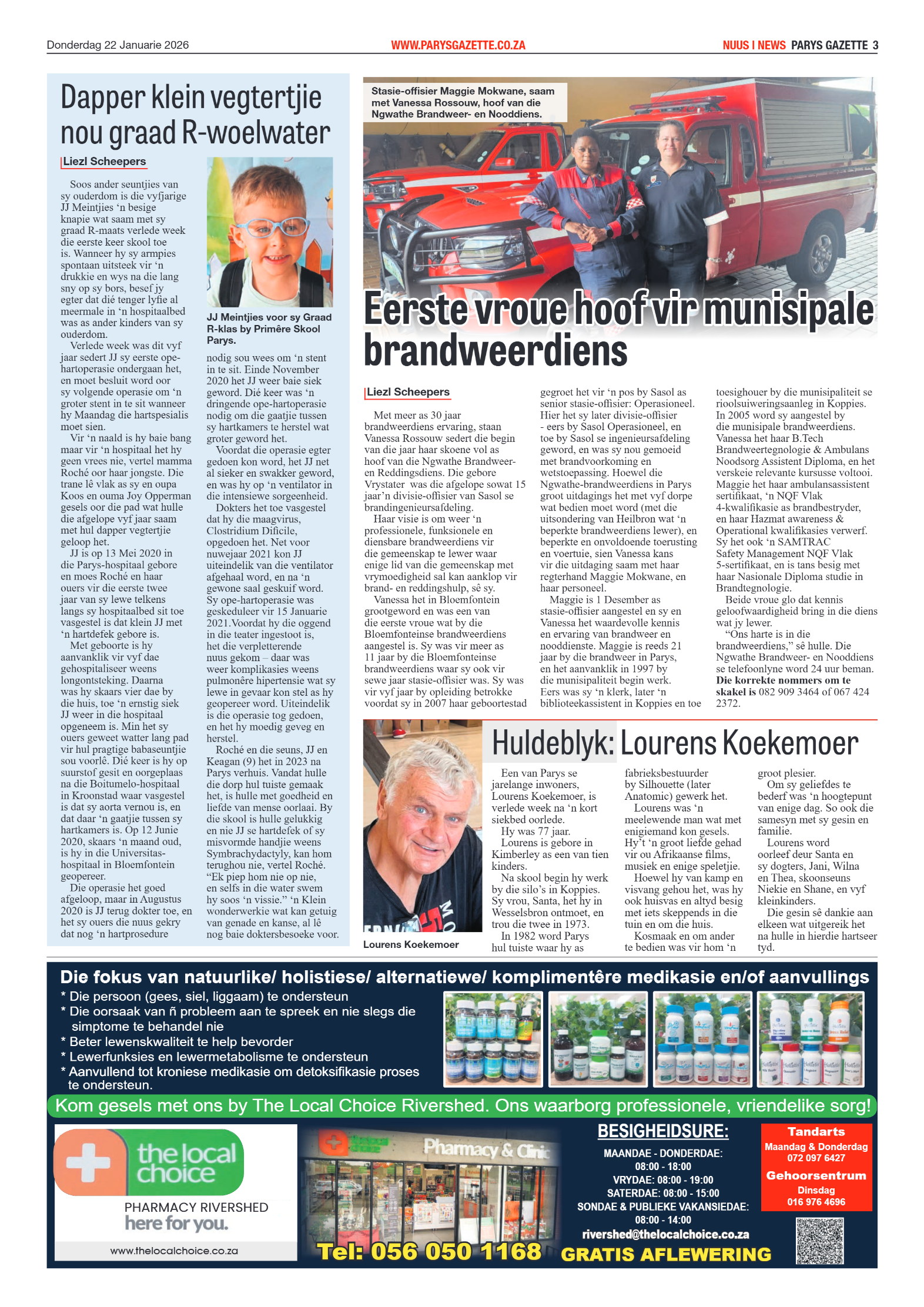 Parys Gazette 22 Januarie 2026 page 3