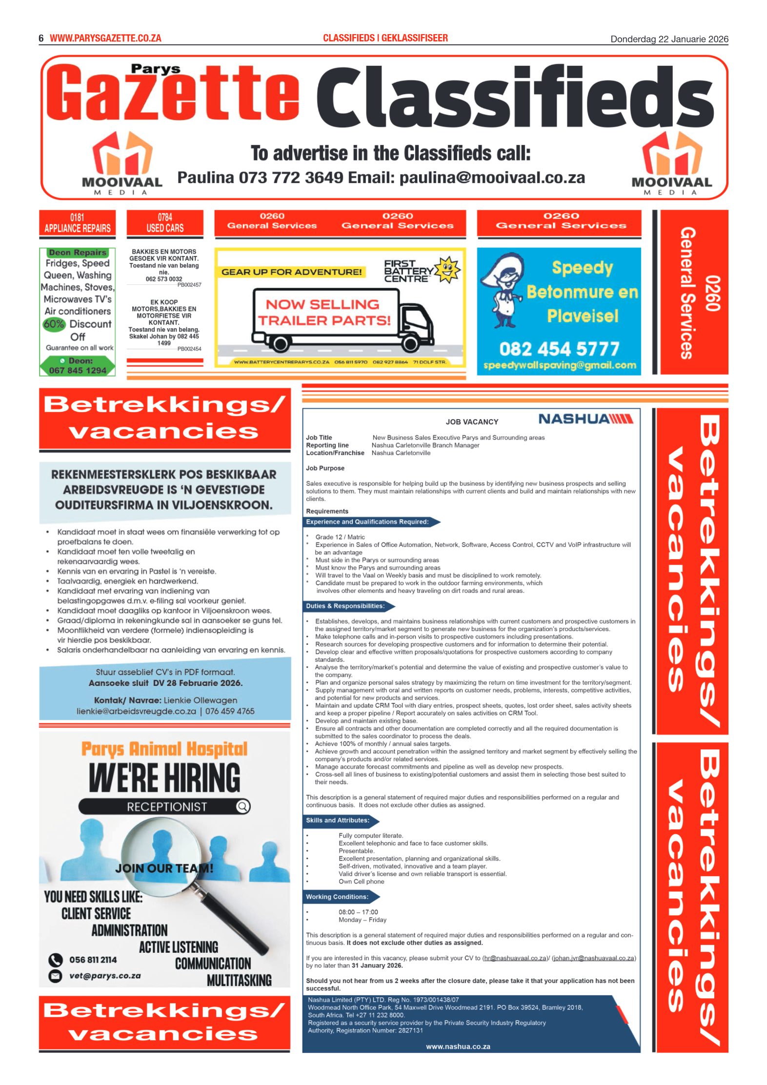 Parys Gazette 22 Januarie 2026 page 6