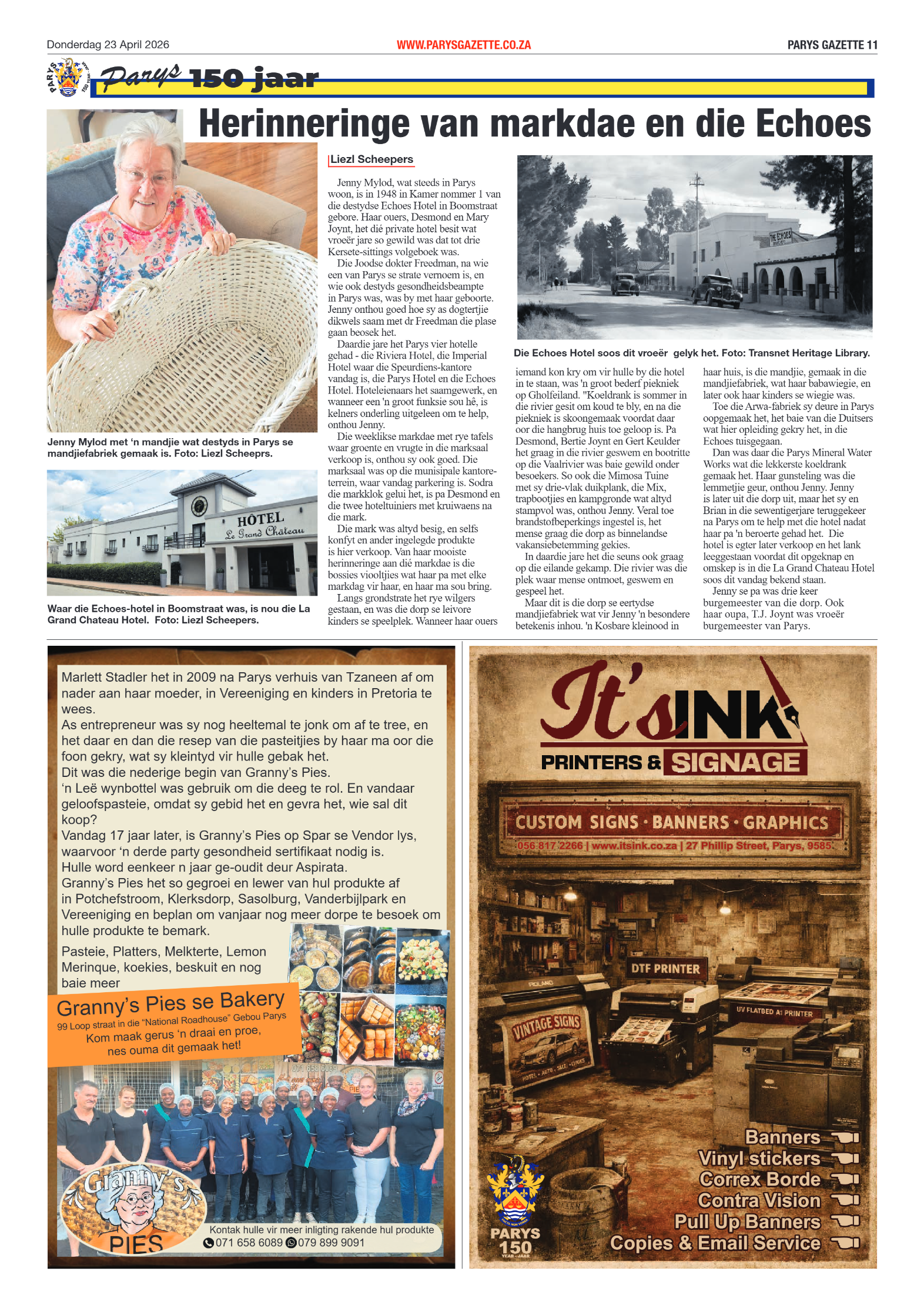 Parys Gazette – 23 April 2026 page 11