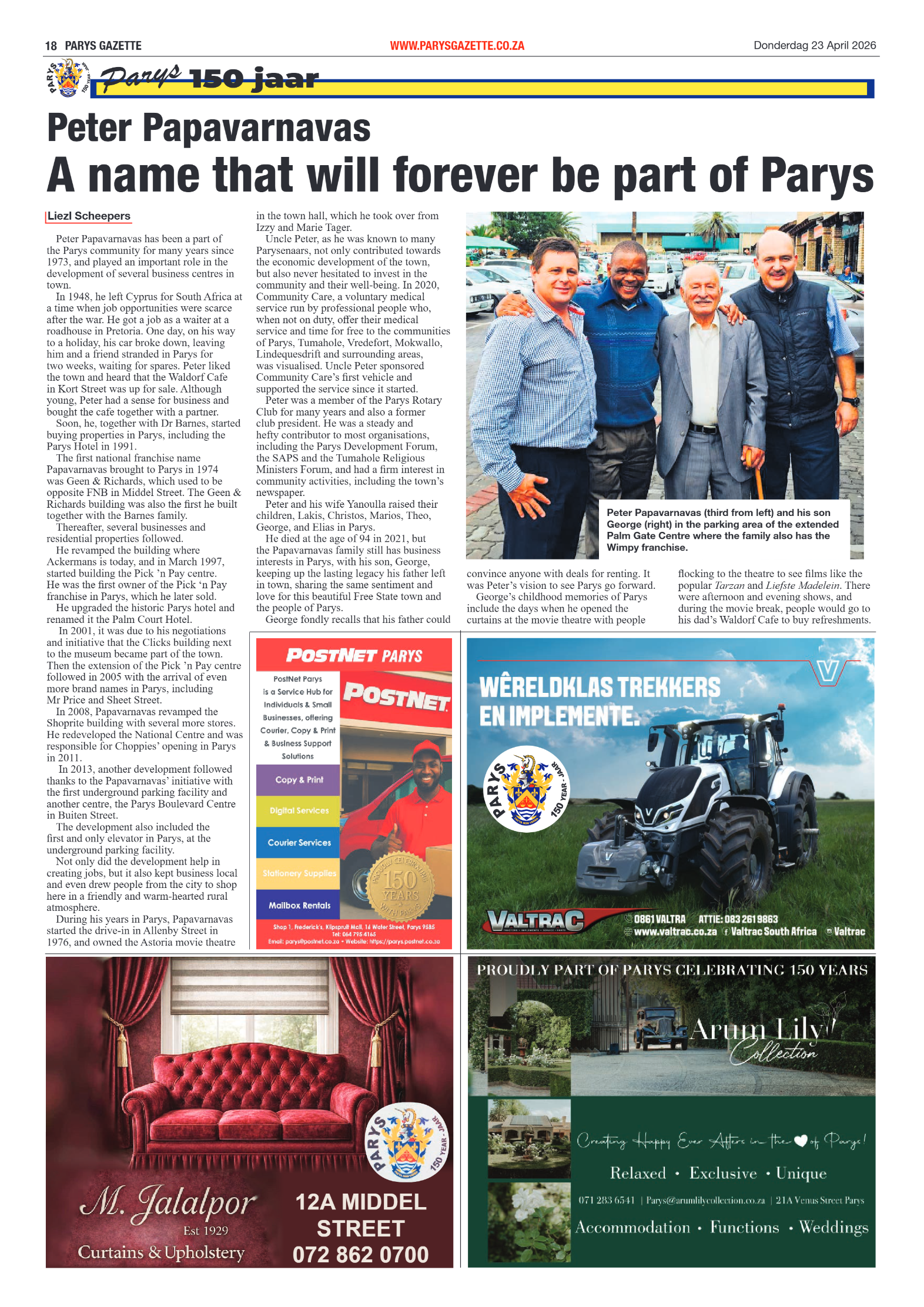 Parys Gazette – 23 April 2026 page 18