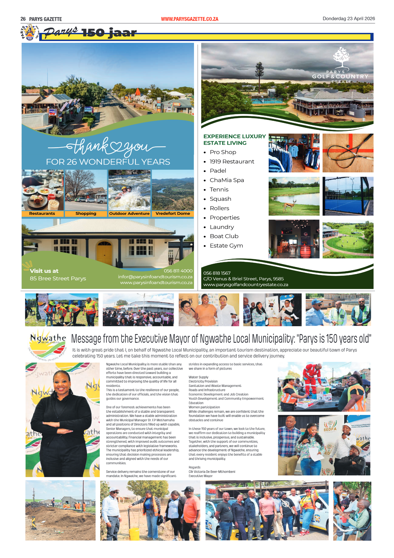 Parys Gazette – 23 April 2026 page 26