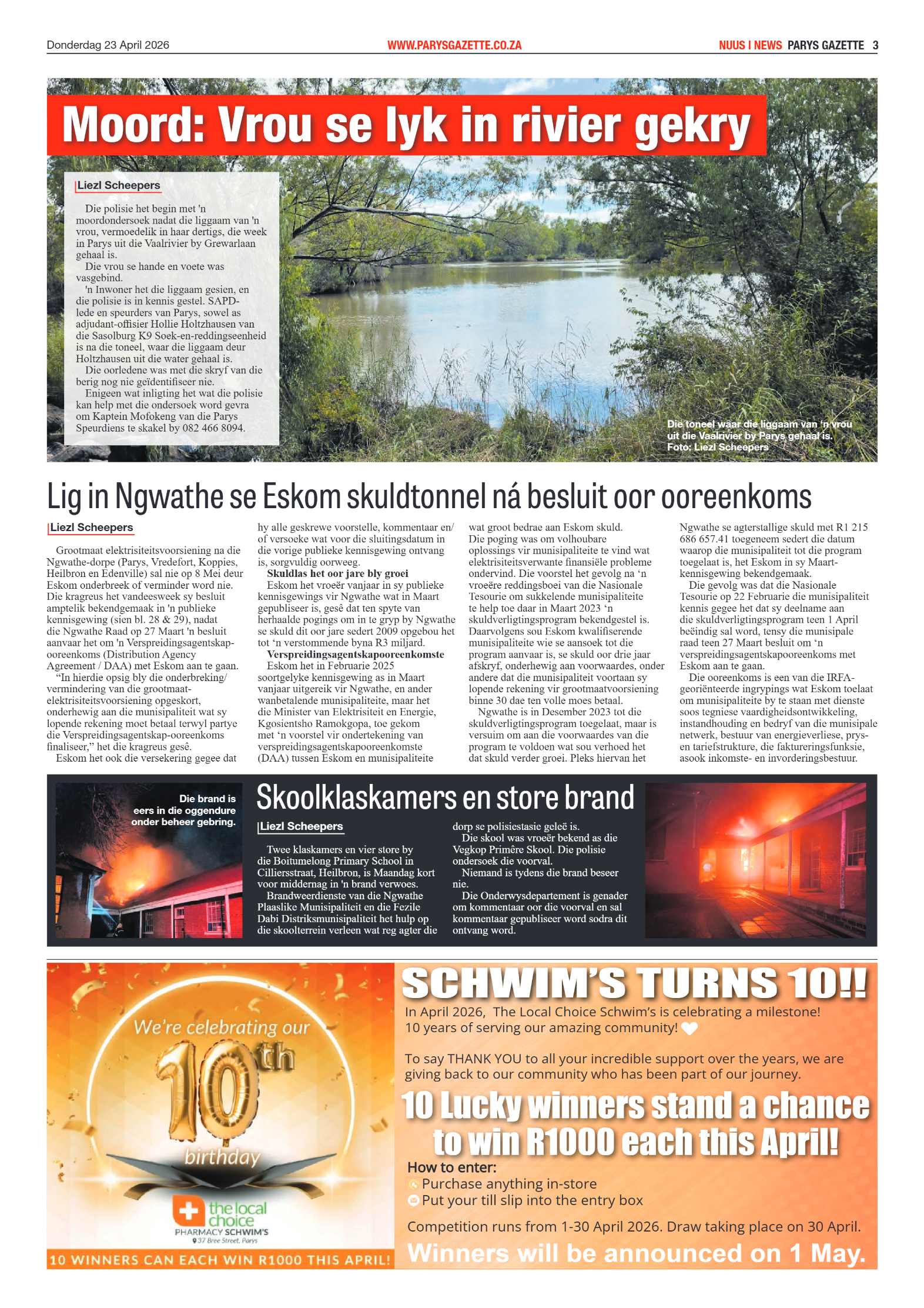 Parys Gazette – 23 April 2026 page 3