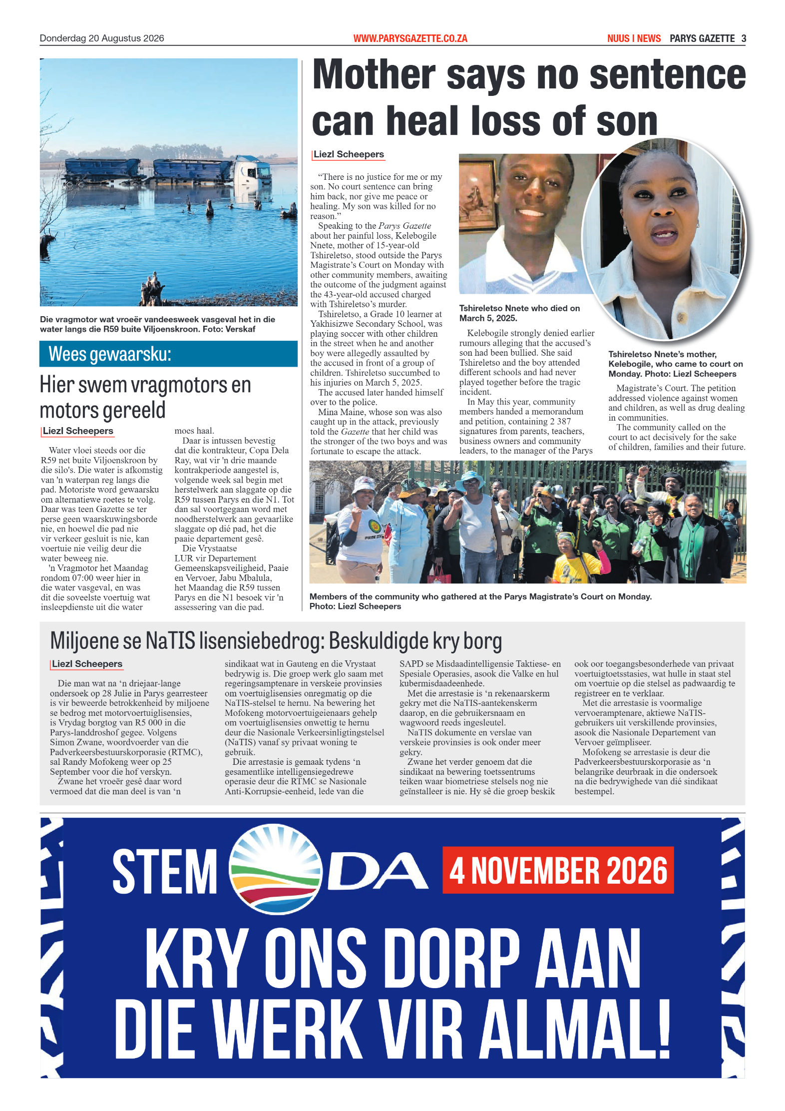 Parys Gazette – 23 Augustus 2026 page 3
