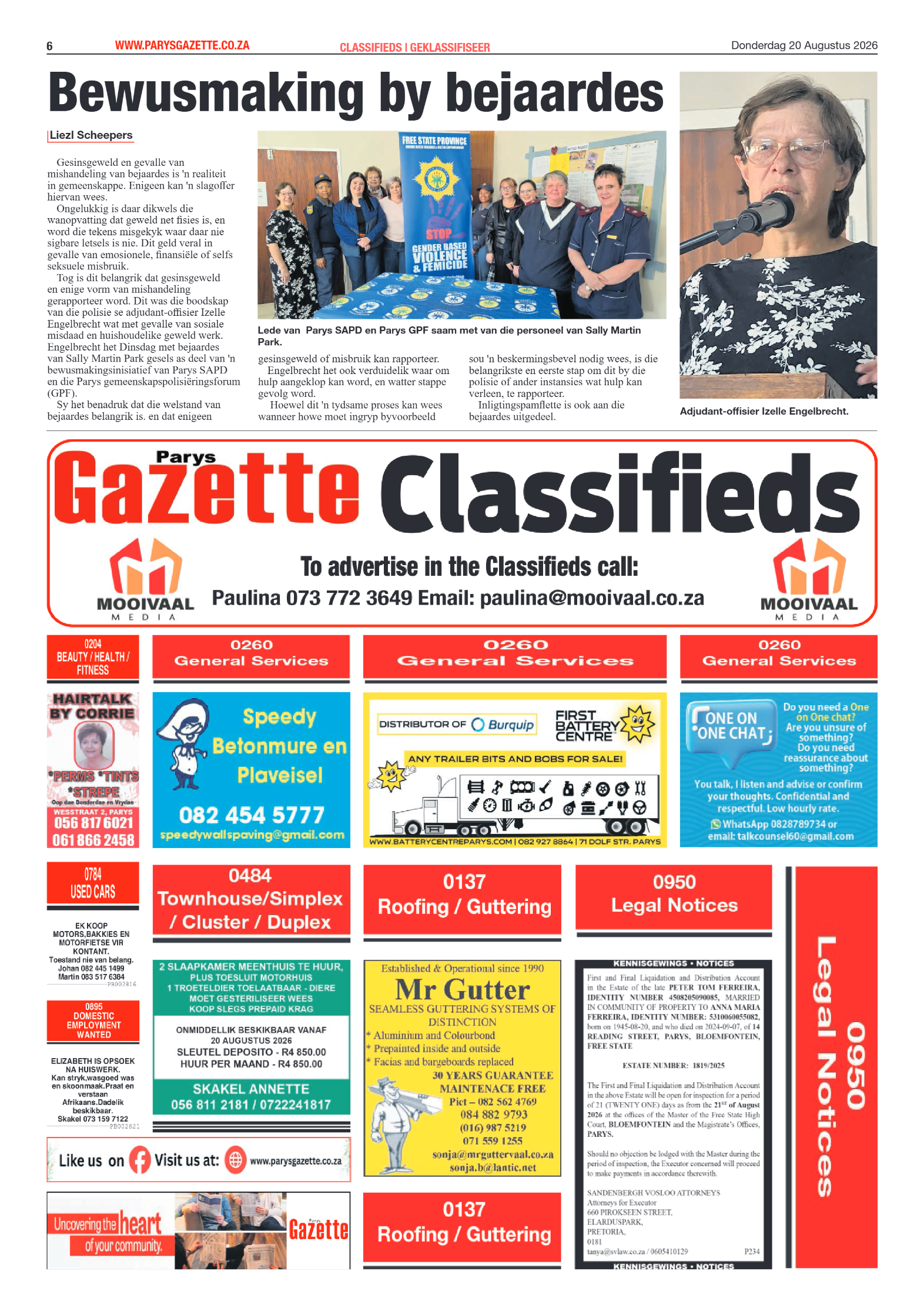 Parys Gazette – 23 Augustus 2026 page 6